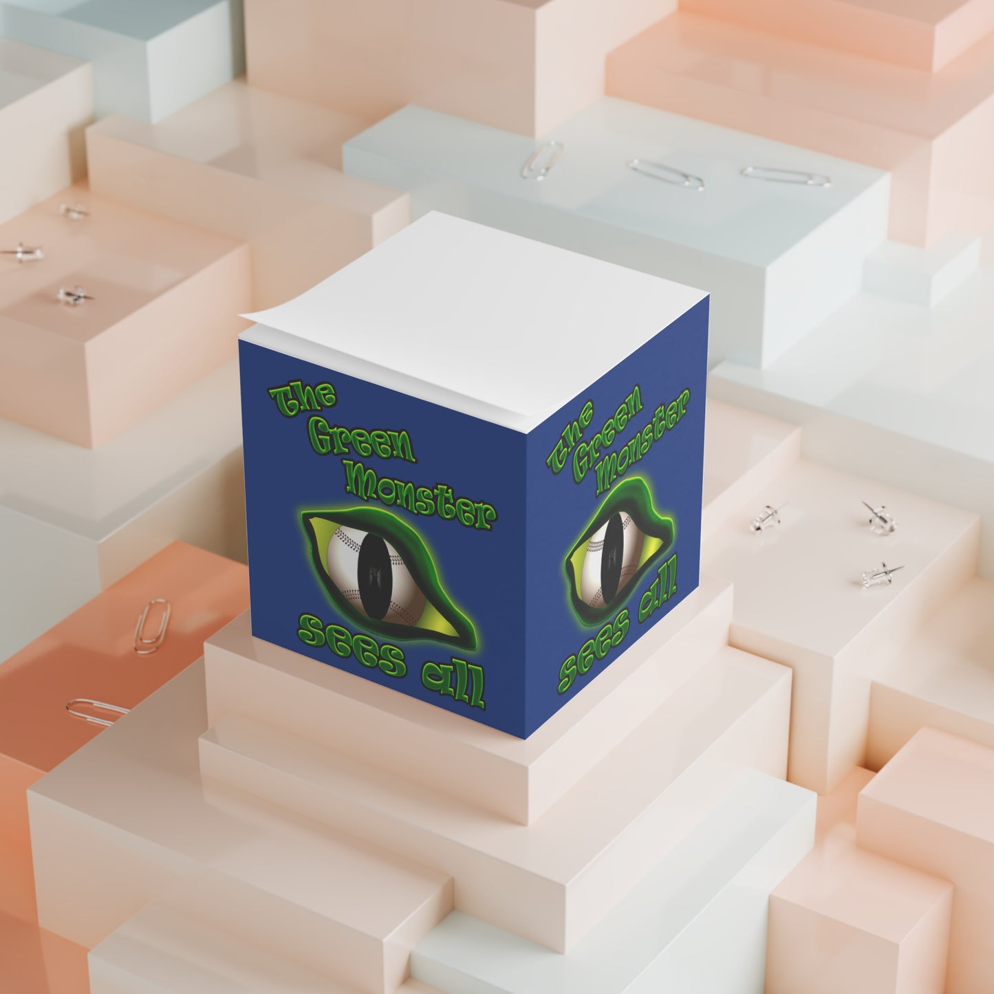 green monster - note cube (dark blue)