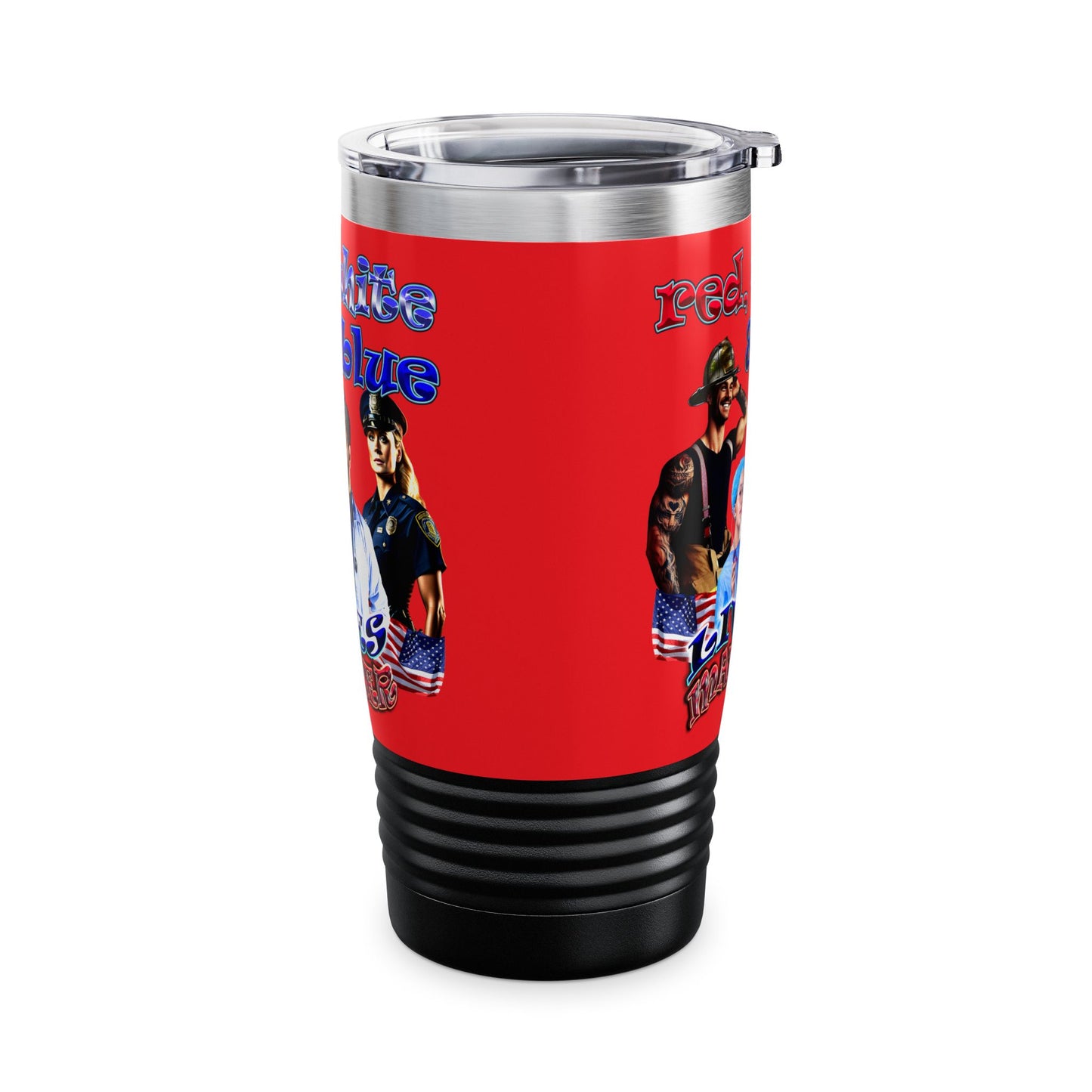 rw&b lives matter - Ringneck Tumbler, 20oz (red)