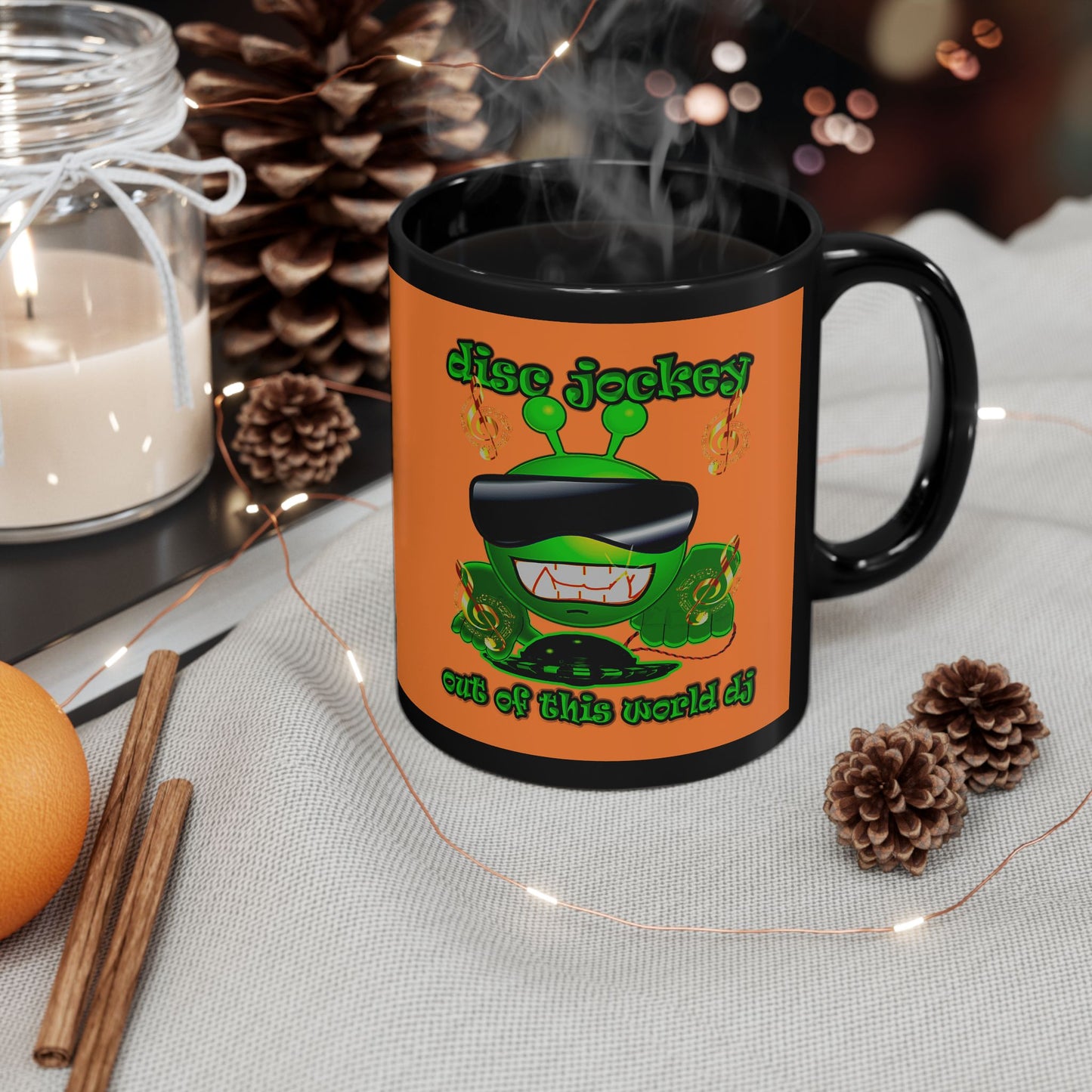 disc jockey - Black Mug (crusta)