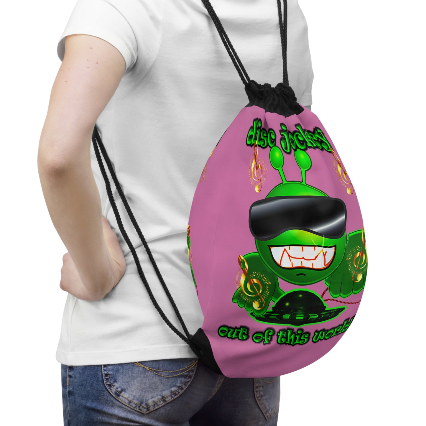 disc jockey - Drawstring Bag (light pink)