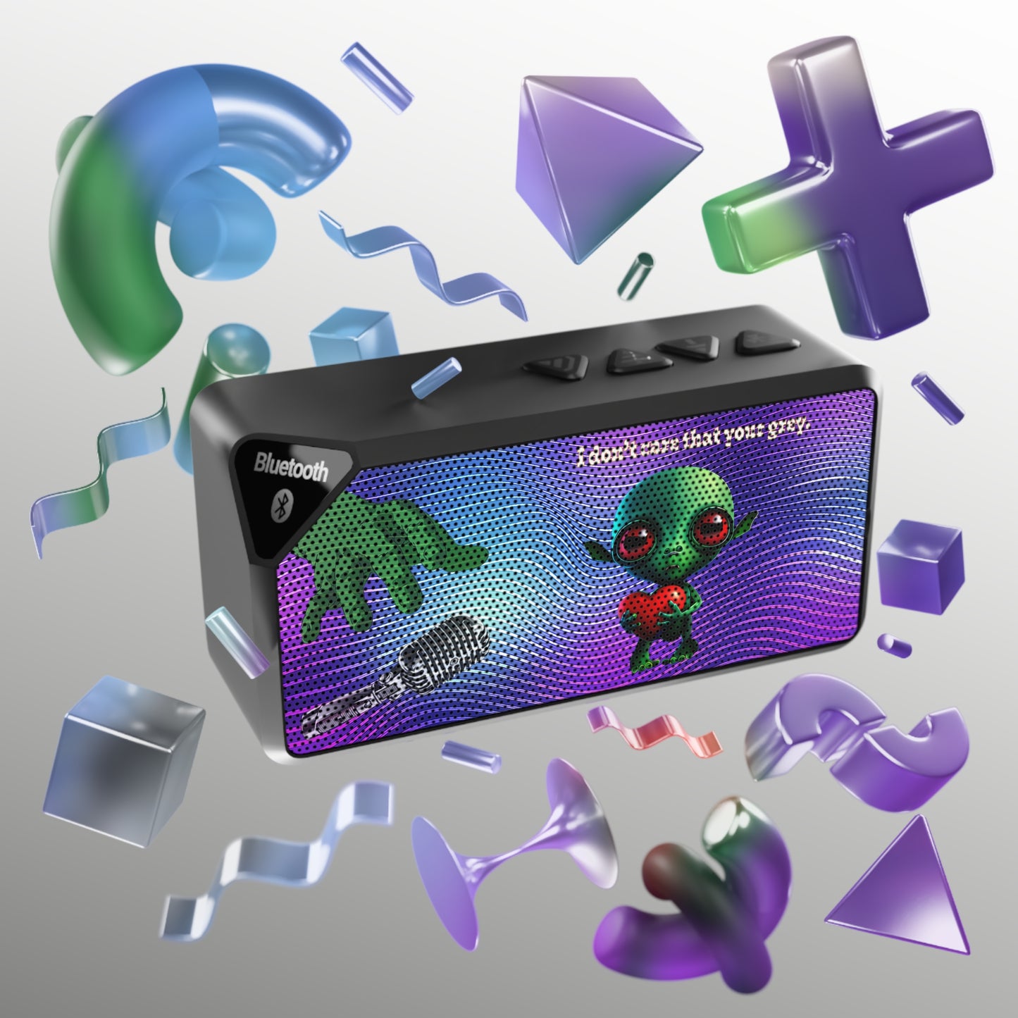 I don't care that your grey - Jabba Bluetooth Speaker (purple wave)
