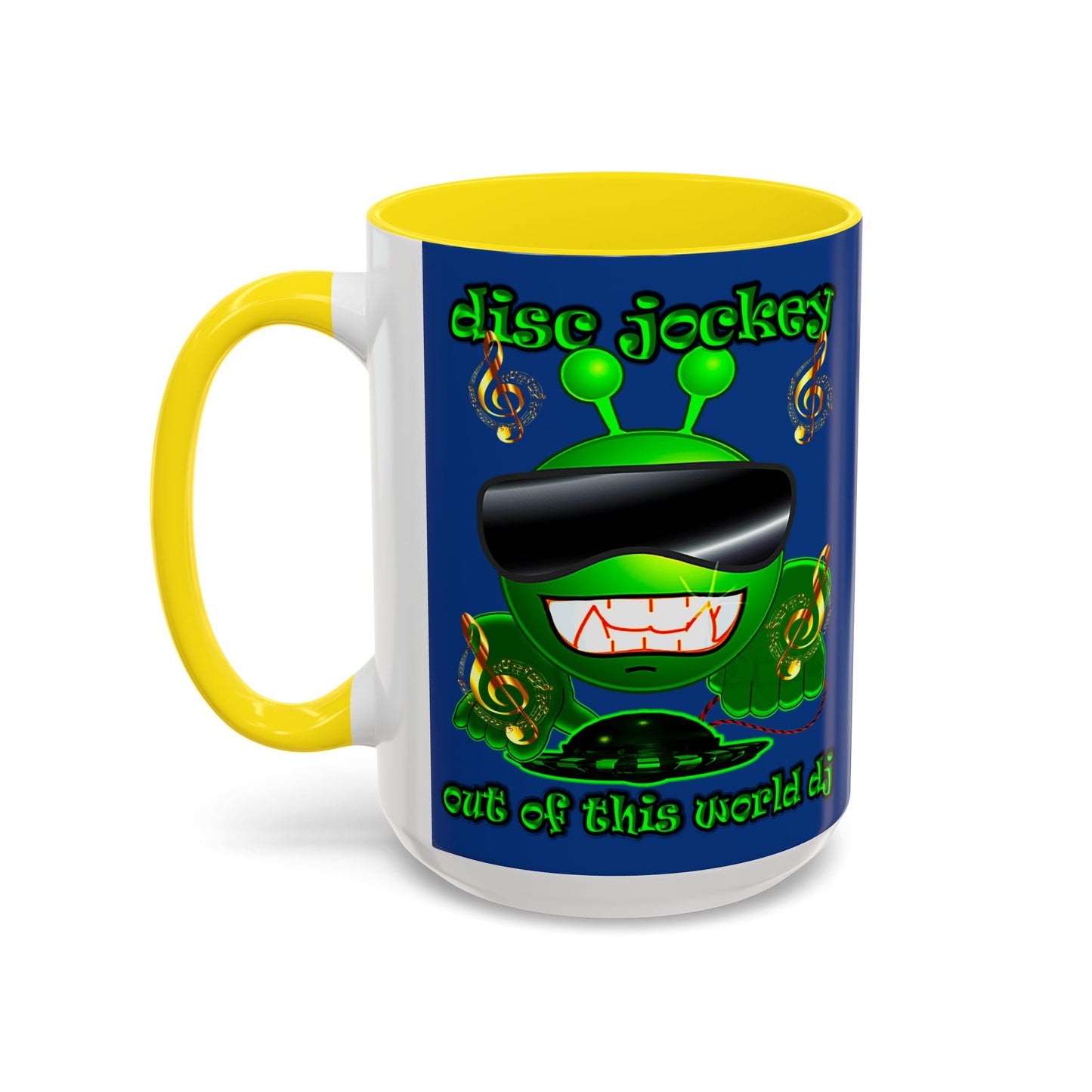 disc jockey - Accent Mug (dark blue)