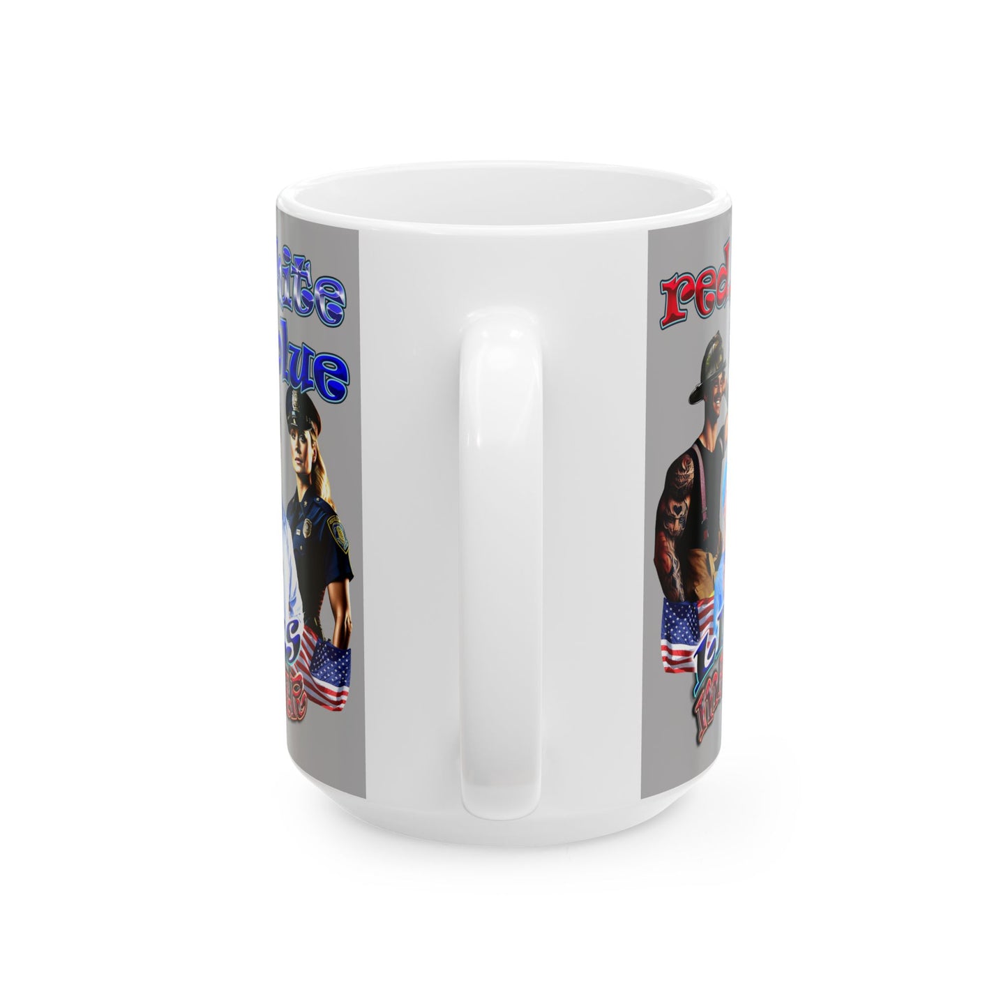 rw&b lives matter - White Mug (light grey)