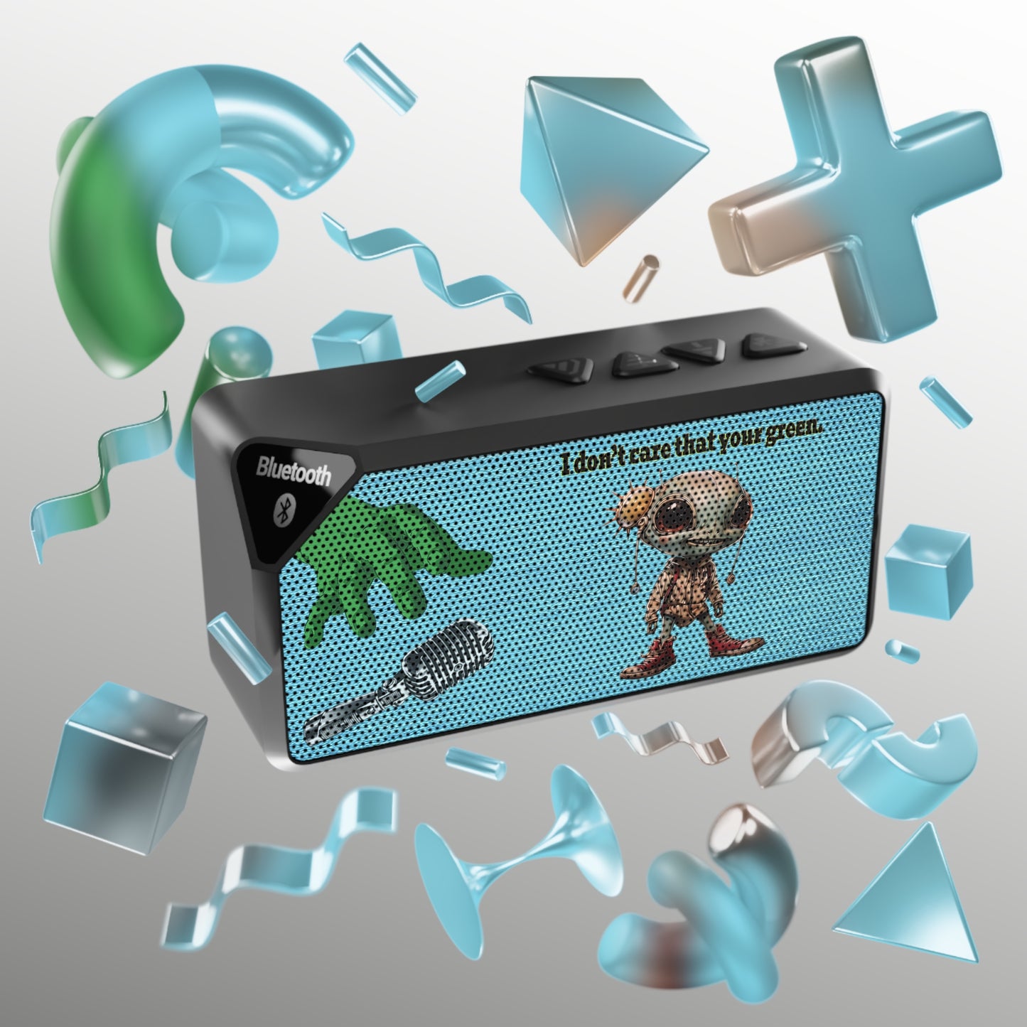 I don't care that your green - Jabba Bluetooth Speaker (faded blue)