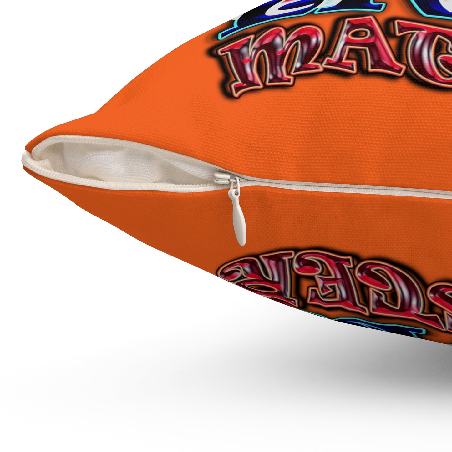 rw&b lives matter - Spun Polyester Square Pillow - (orange)