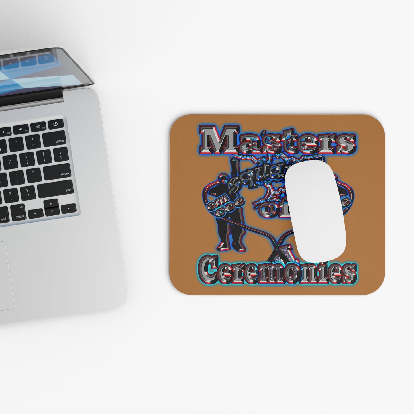em cee squared - Mouse Pad (Rectangle) (light brown)