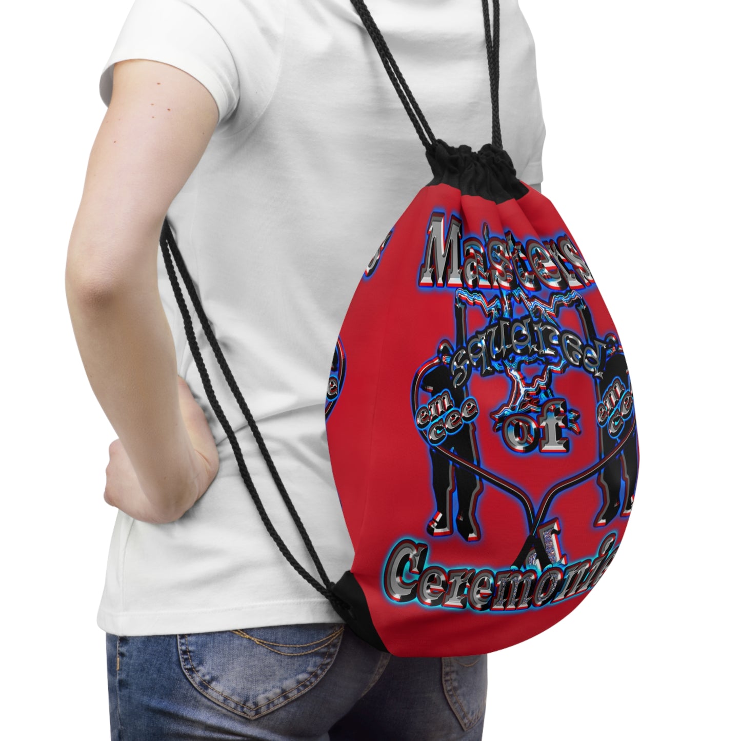 em cee squared - Drawstring Bag (dark red)