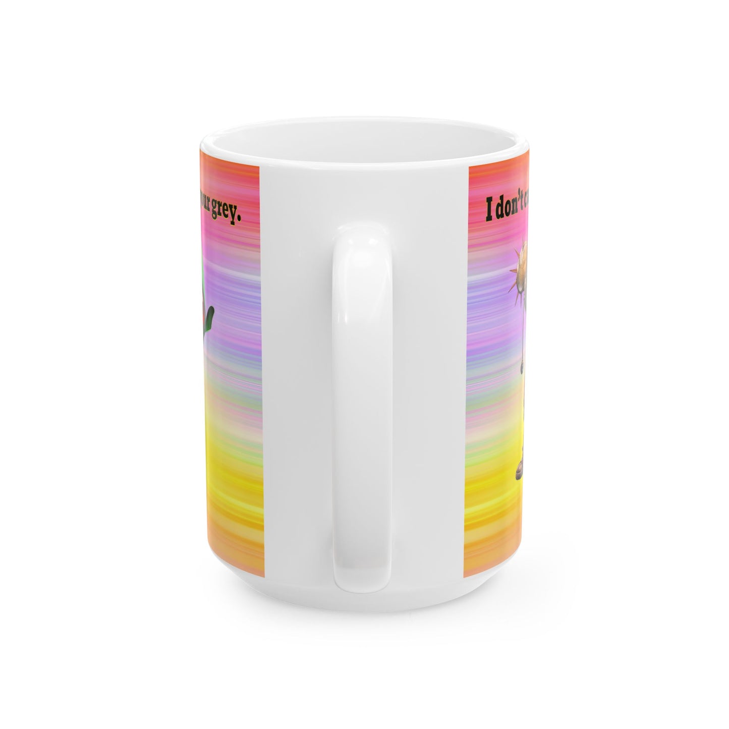 I don't care that your grey - White Mug (color blur)