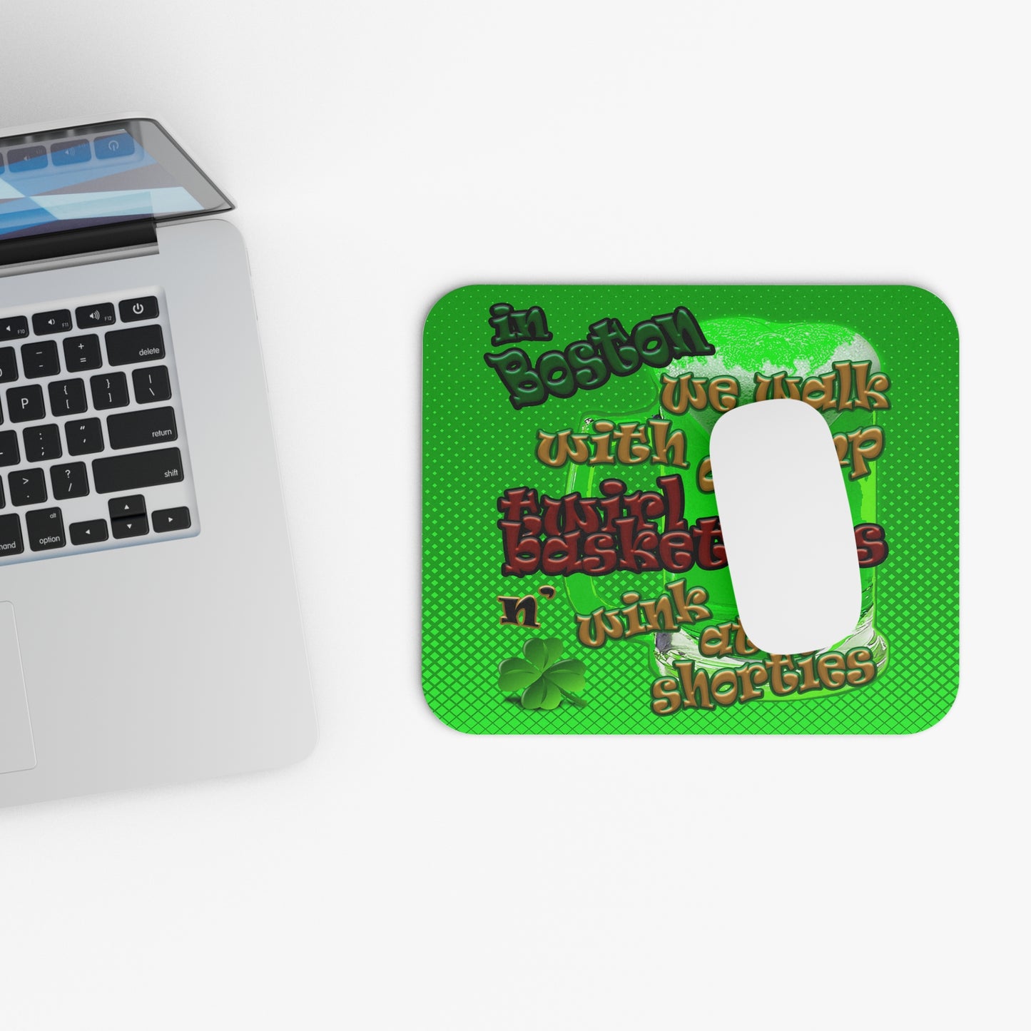 celtics logo - Mouse Pad (Rectangle) (logo green)
