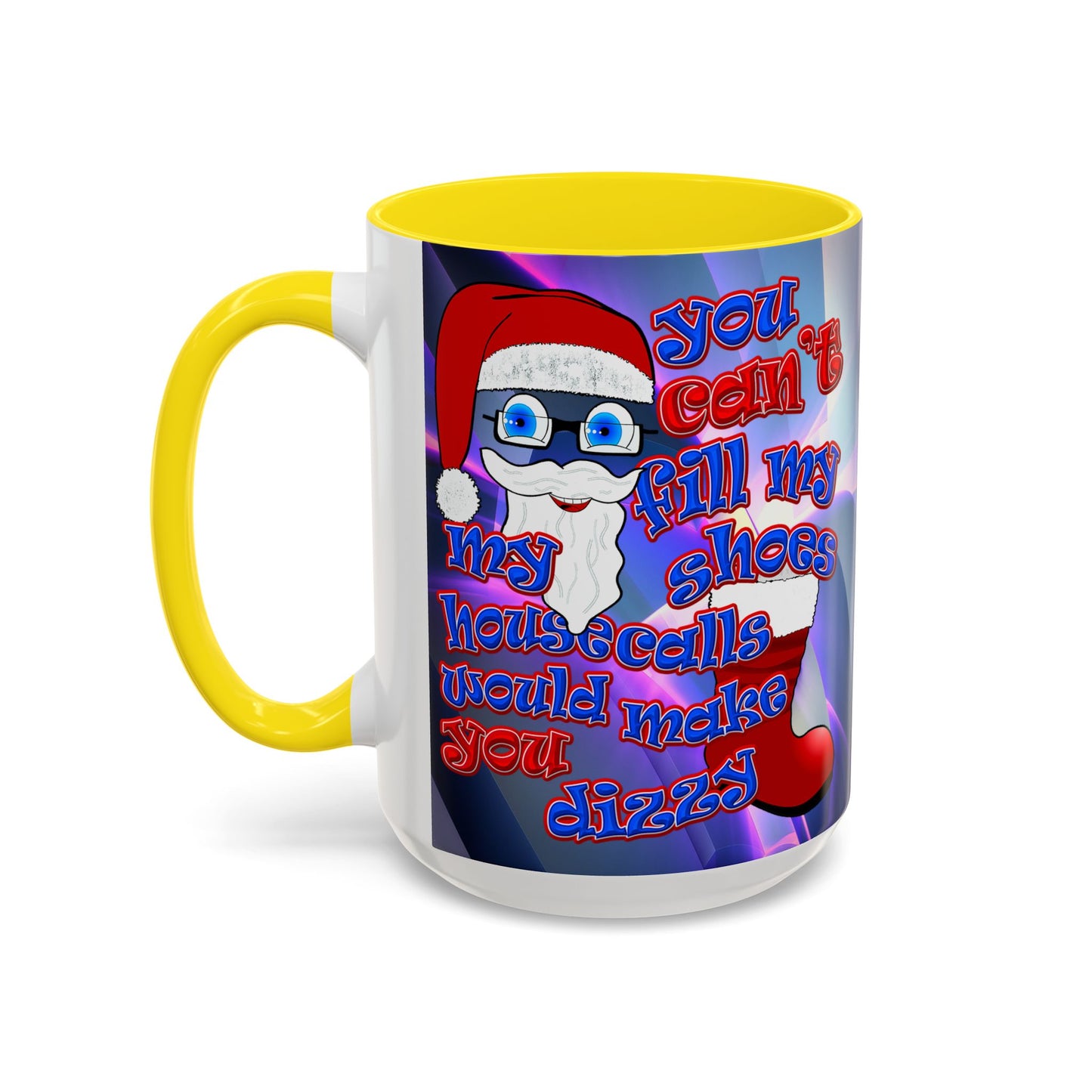 santa's shoes - Accent Mug (grey-pink wave)