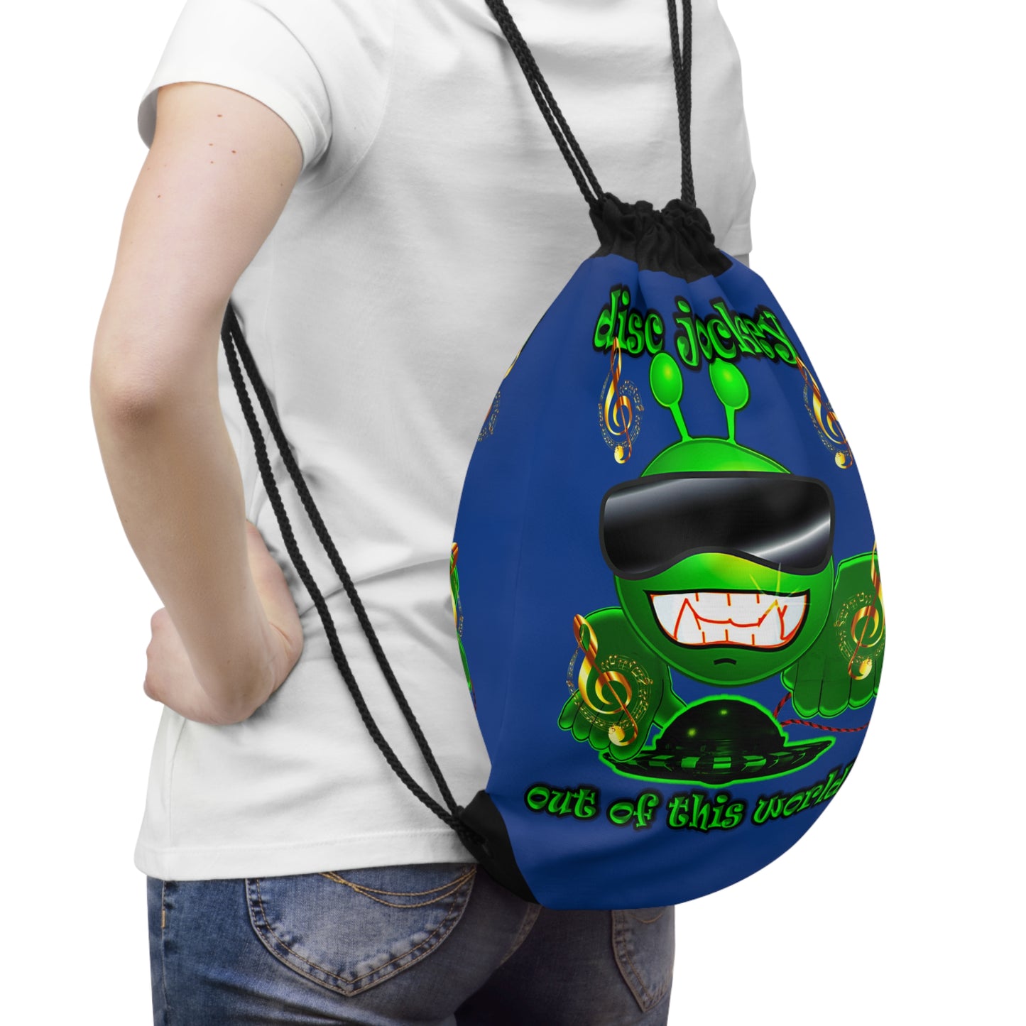 disc jockey - Drawstring Bag (dark blue)