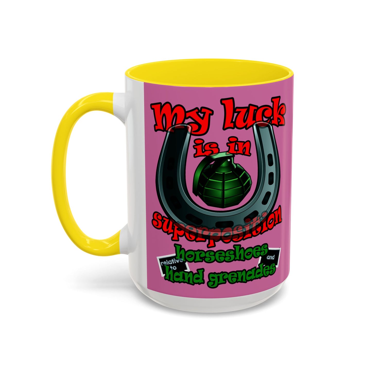 my luck - Accent Mug (light pink)