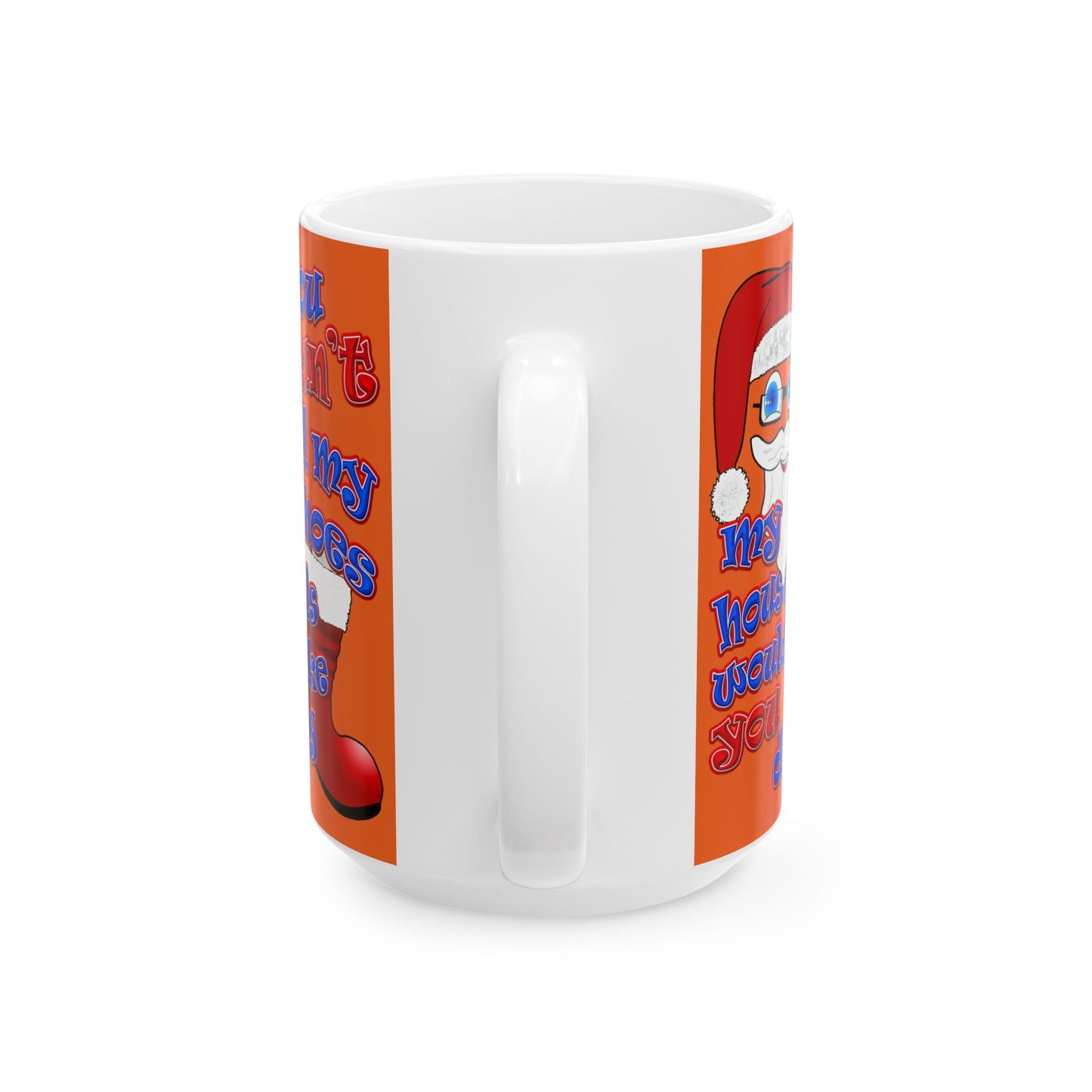 santa's shoes - White Mug (orange)
