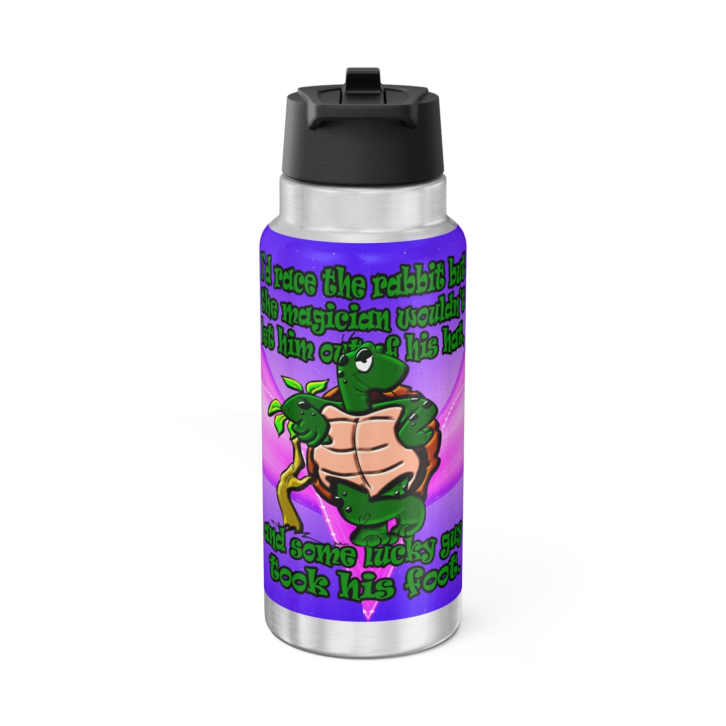 turtle race - Gator Tumbler, 32oz (purple-pink wave)