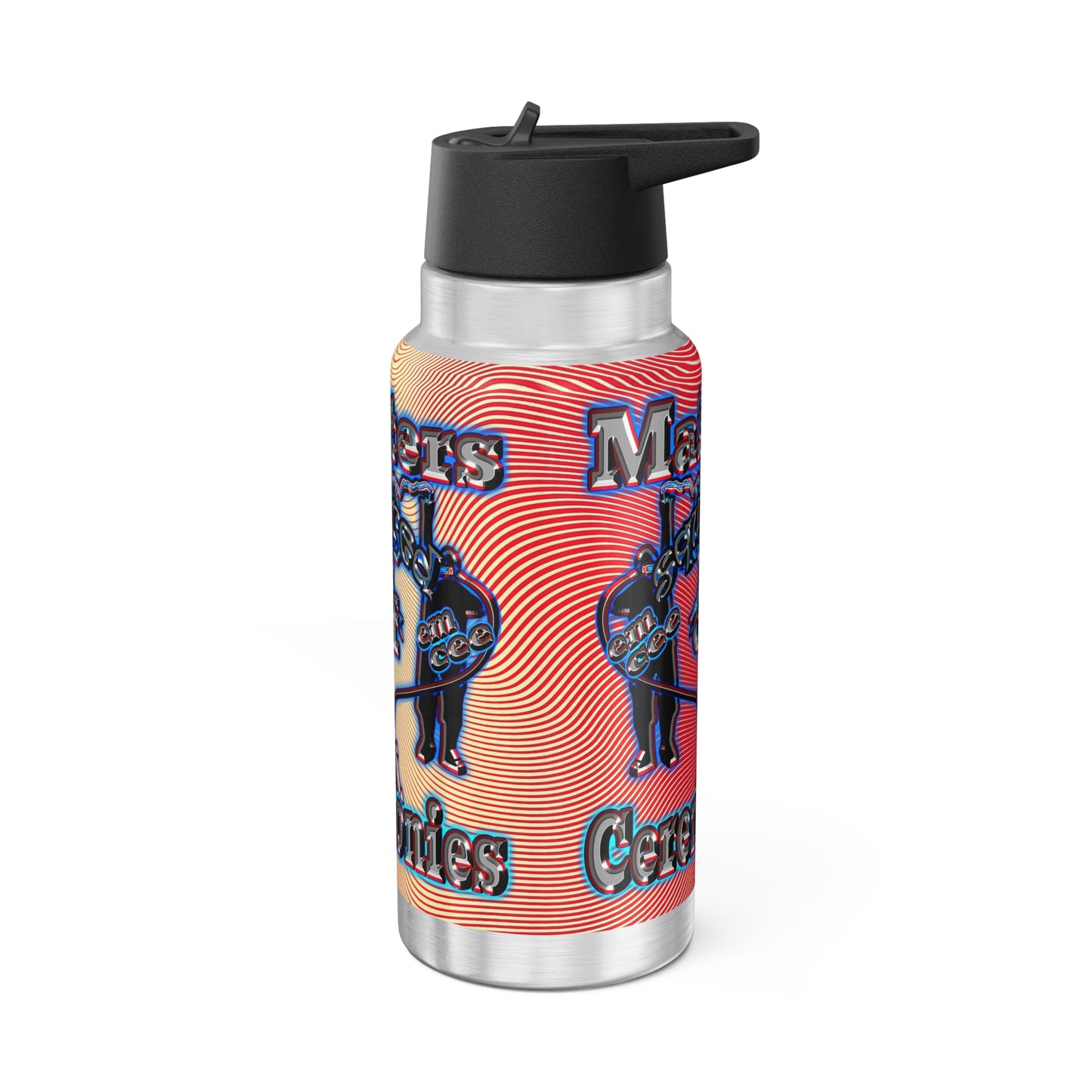 em cee squared - Gator Tumbler, 32oz (yellow-orange wave)