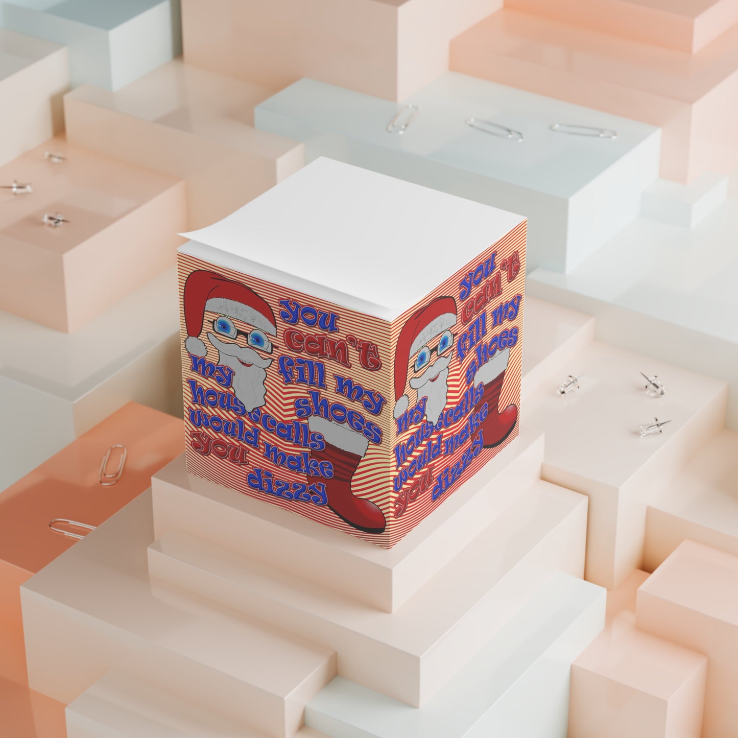 santa's shoes - note cube (yellow-orange wave)