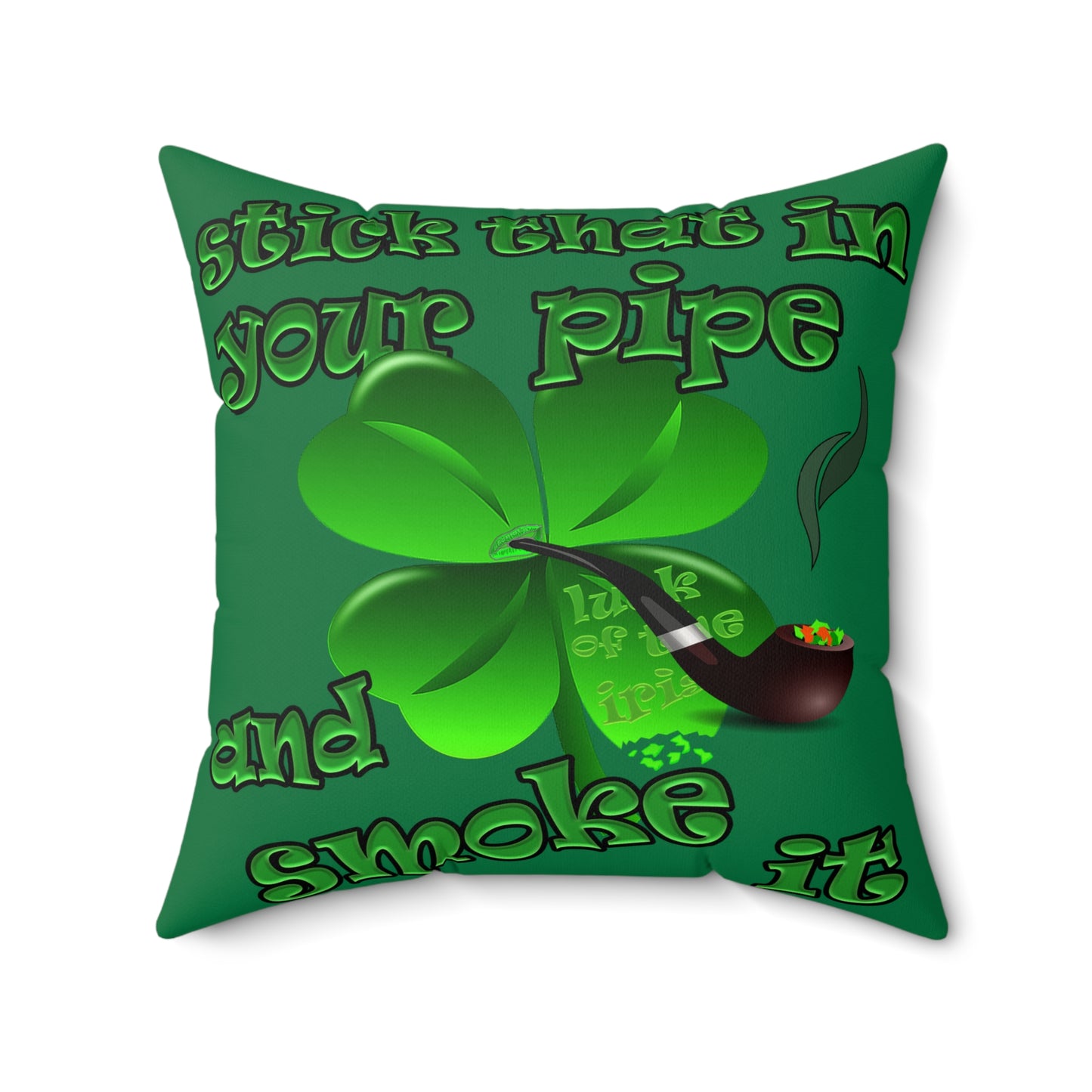 celtics logo - Faux Suede Square Pillow - (dark green)