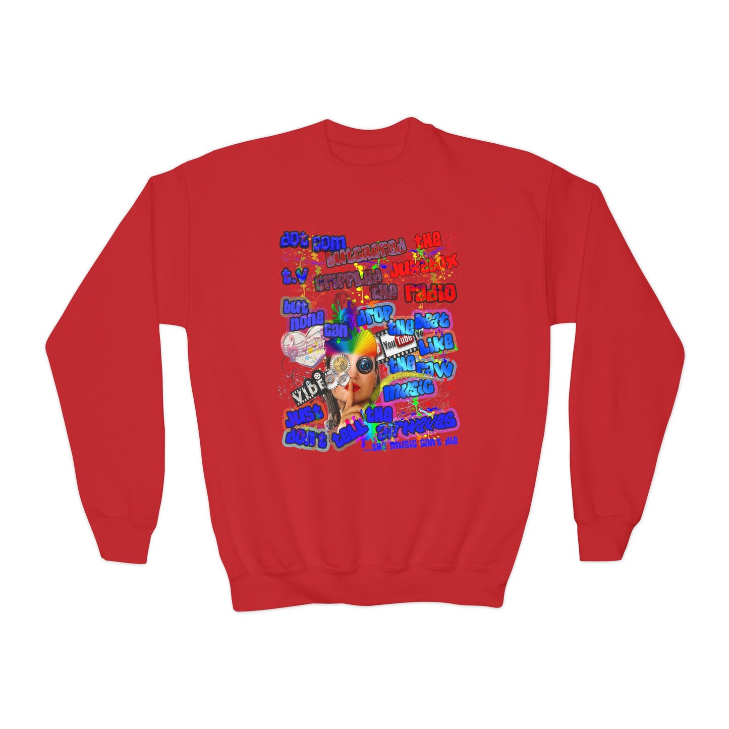 drop the beat - Youth Crewneck Sweatshirt