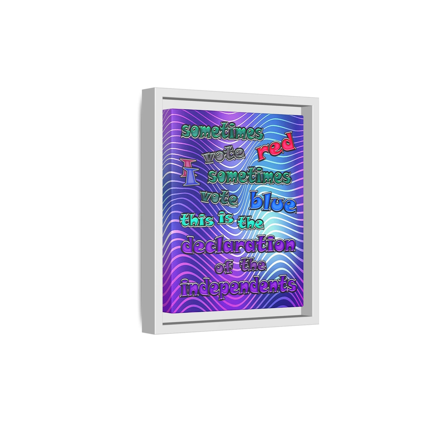 declaration of the independents - framed canvas art (purple wave)