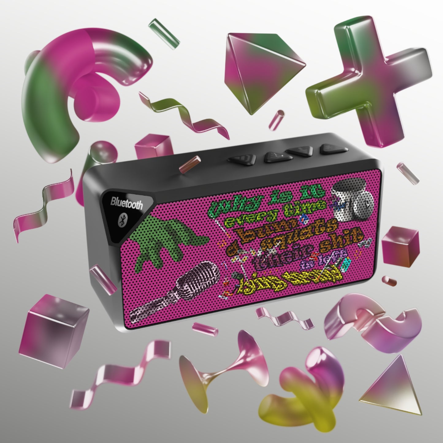 the bum's shit - Jabba Bluetooth Speaker (pink)