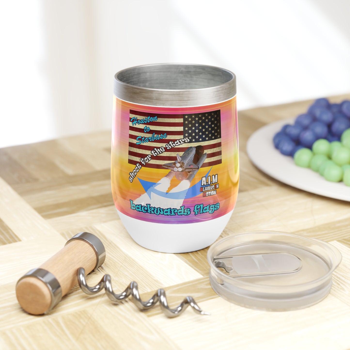 shoot for the stars - Chill Wine Tumbler (color blur)