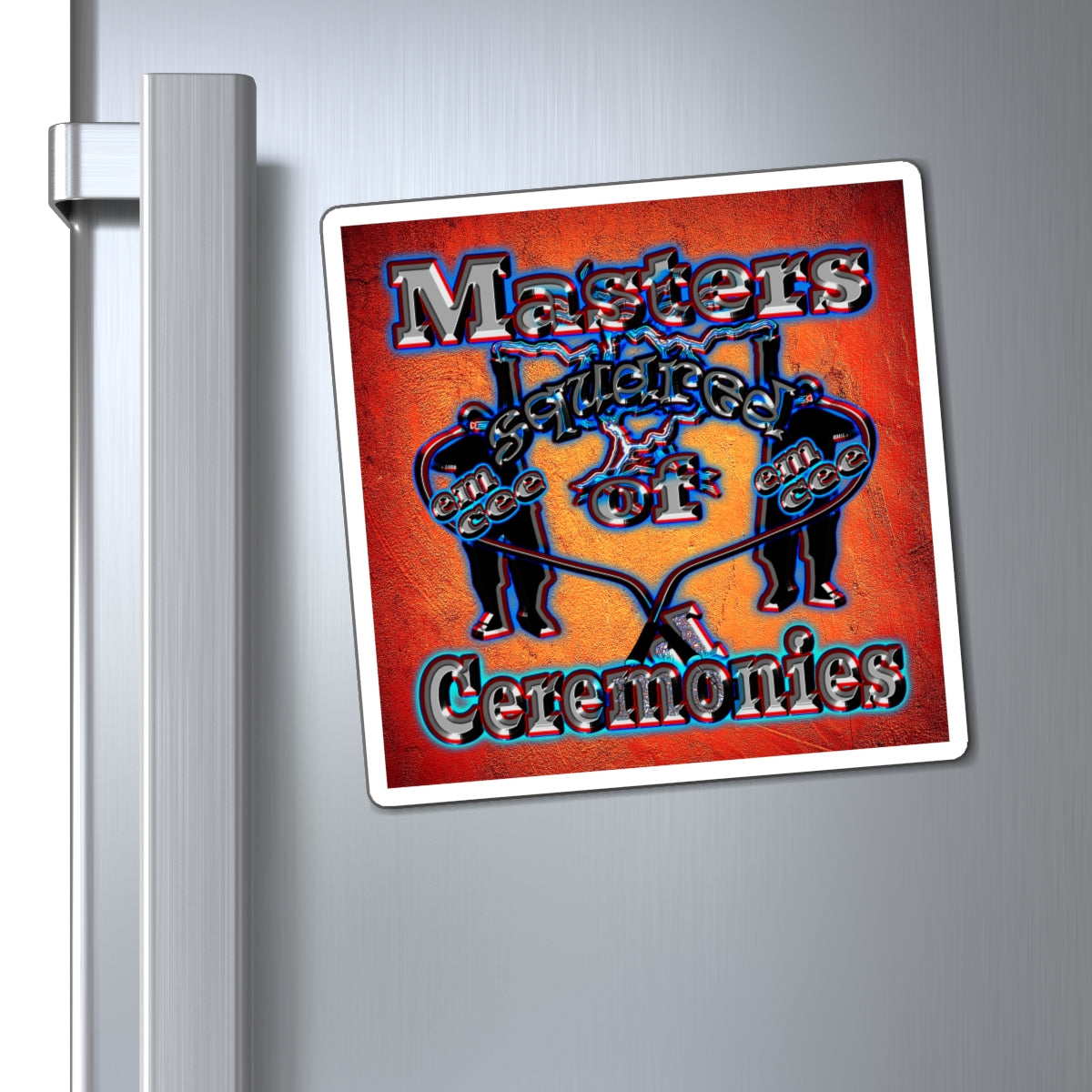 em cee squared - Magnets - (burnt orange)