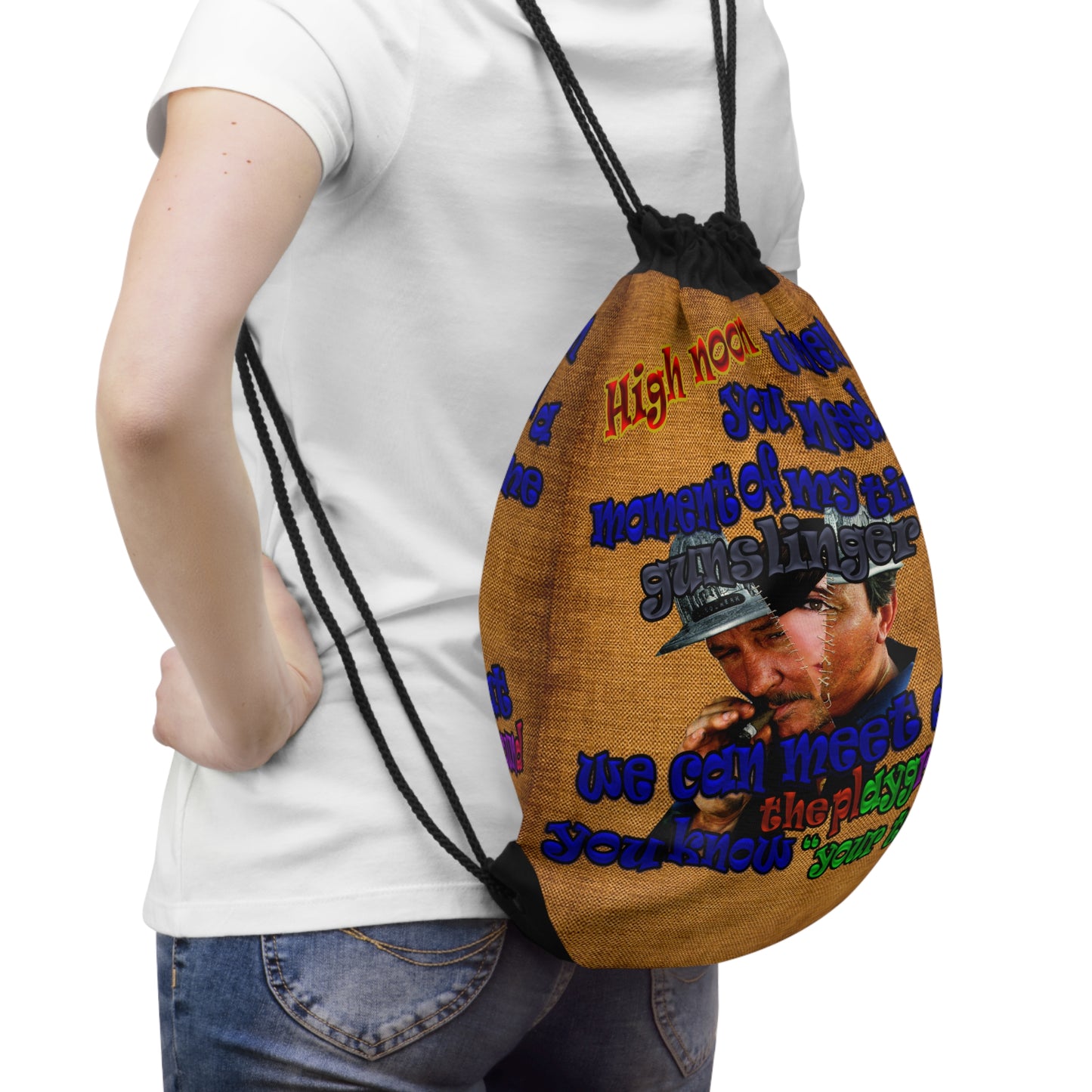 high noon - Drawstring Bag (dichromatic brown papyrus)