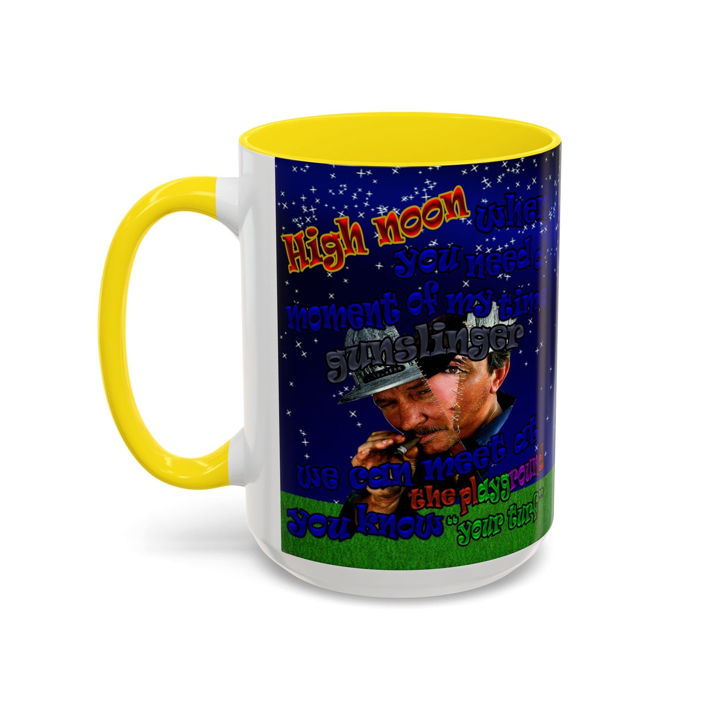 high noon - Accent Mug ('snoops' background)