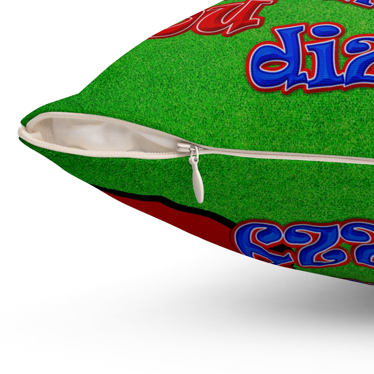 santa's shoes - Spun Polyester Square Pillow - (green turf)