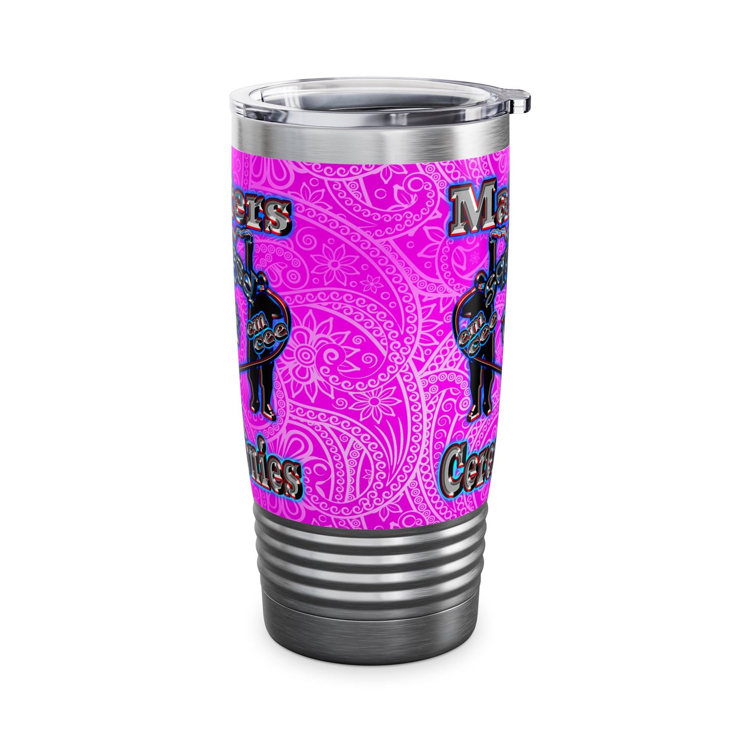 em cee squared - Ringneck Tumbler, 20oz (pink swirl)