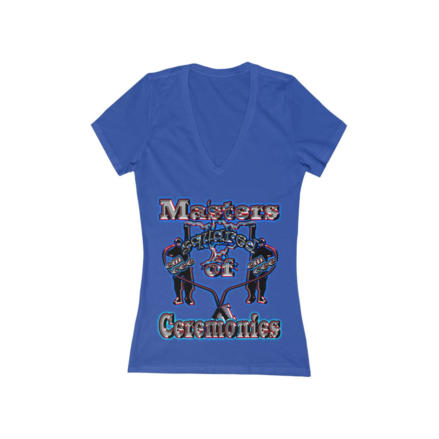 em cee squared - Women's Jersey Short Sleeve Deep V-Neck Tee