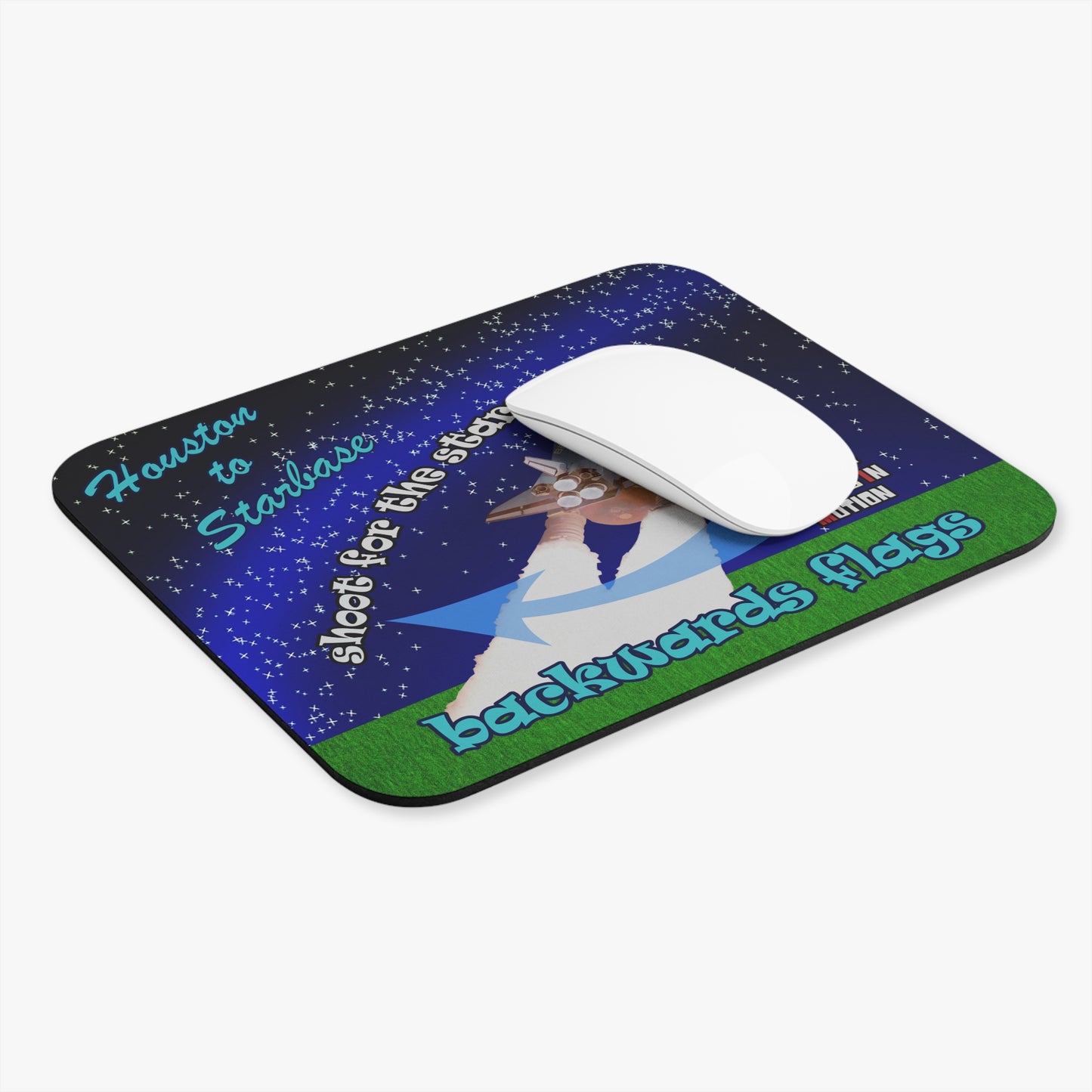shoot for the stars - Mouse Pad (Rectangle) - ('snoops' background)