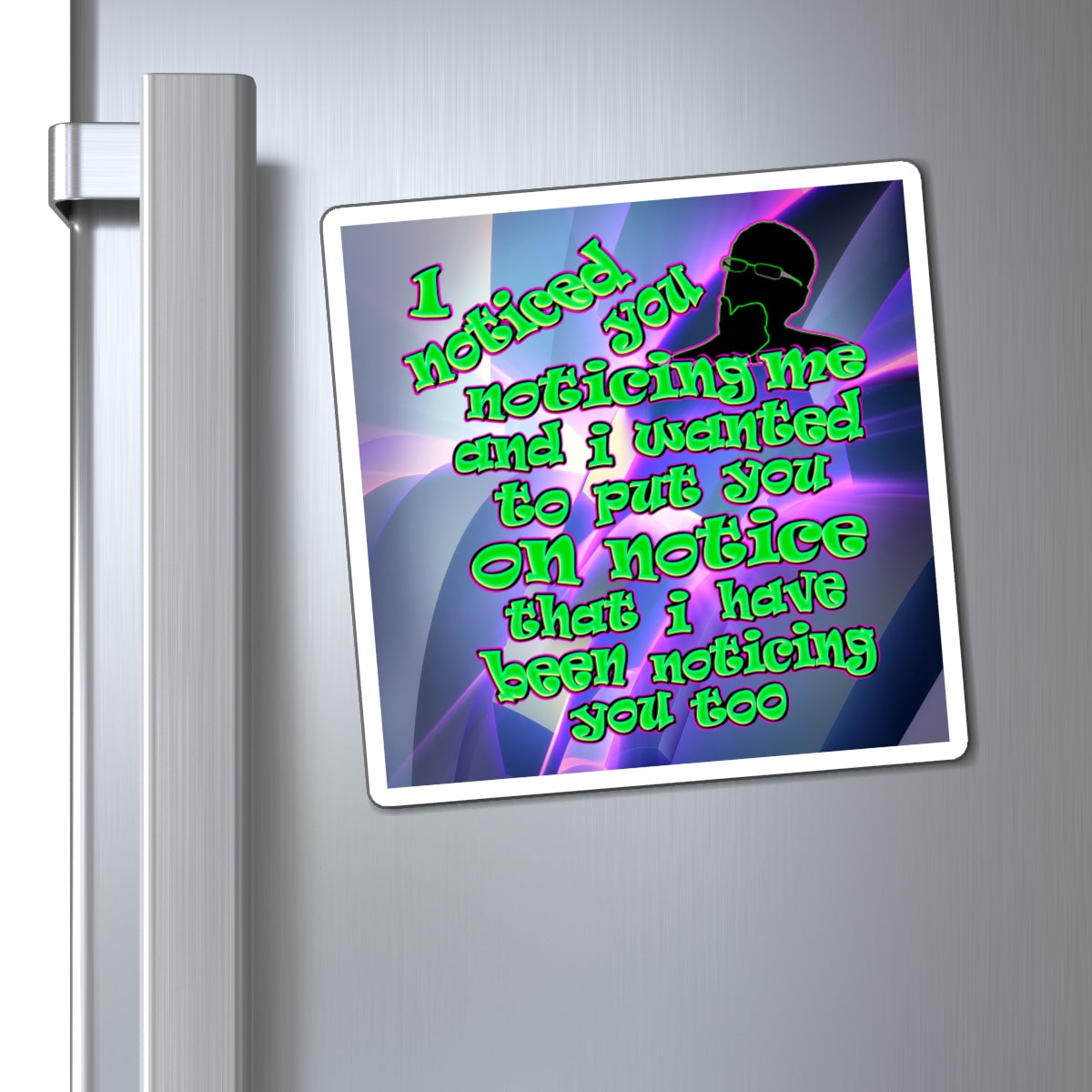 noticed you noticing - Magnets - (grey-pink wave)
