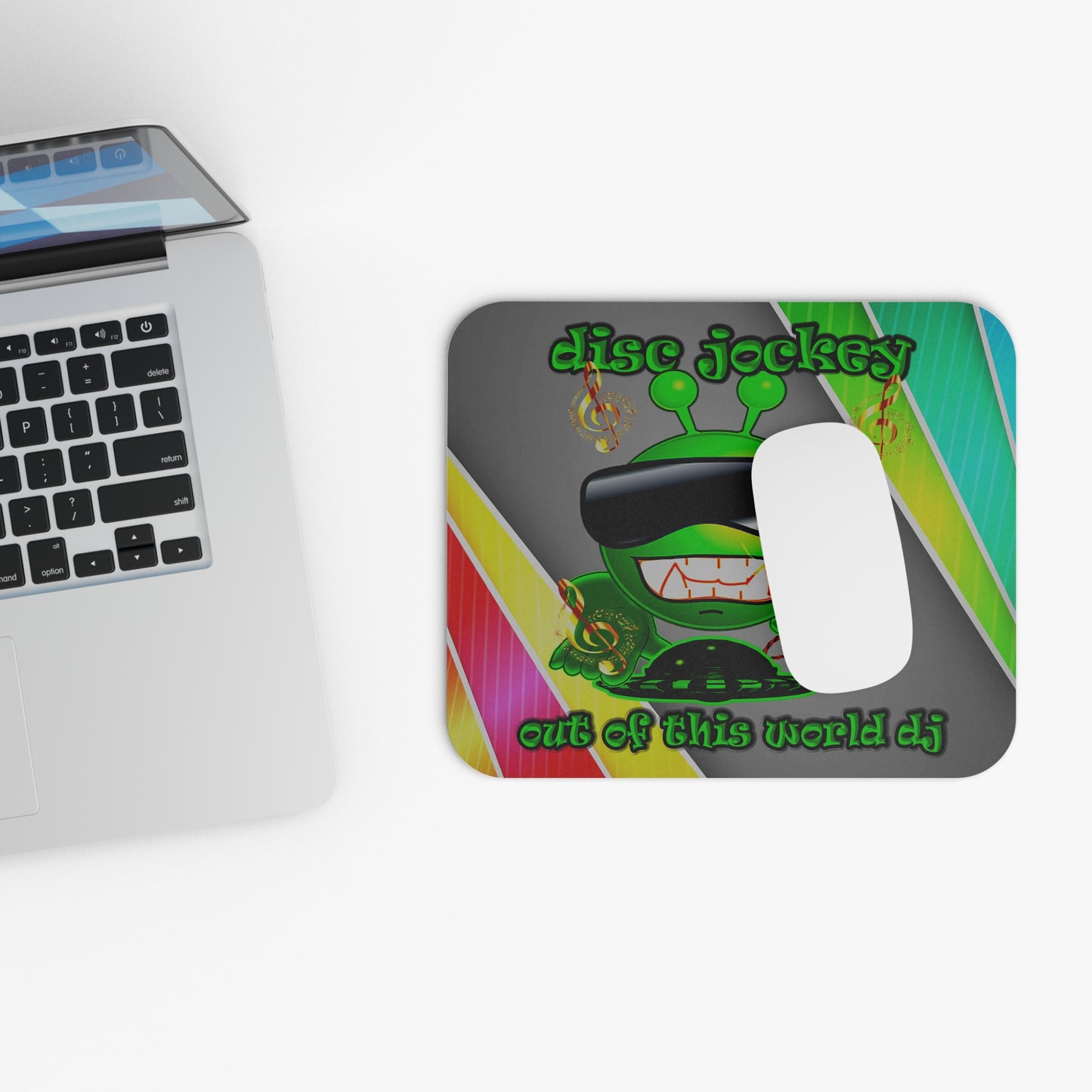 disc jockey - Mouse Pad (Rectangle) (rainbow split)