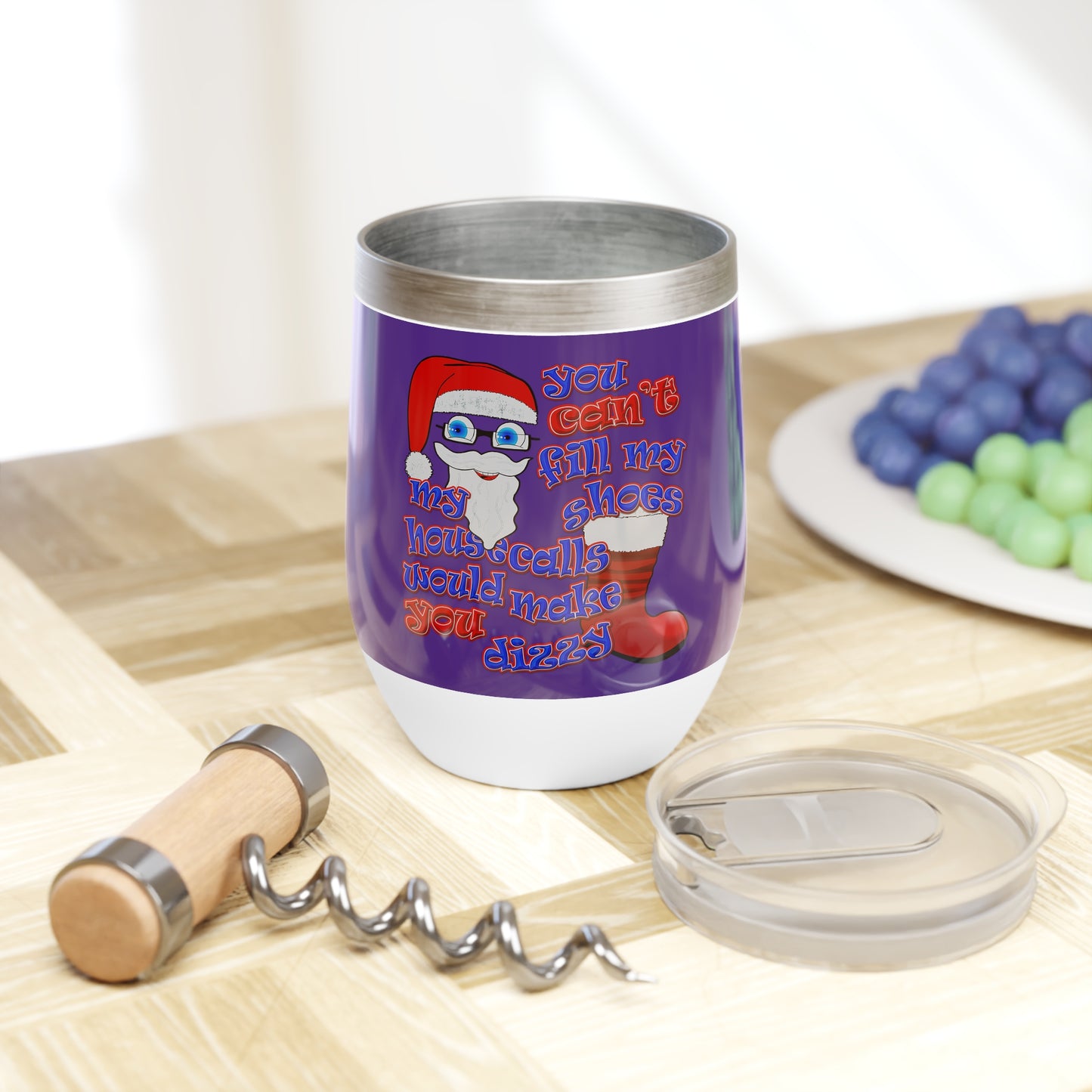 santa's shoes - Chill Wine Tumbler (purple)