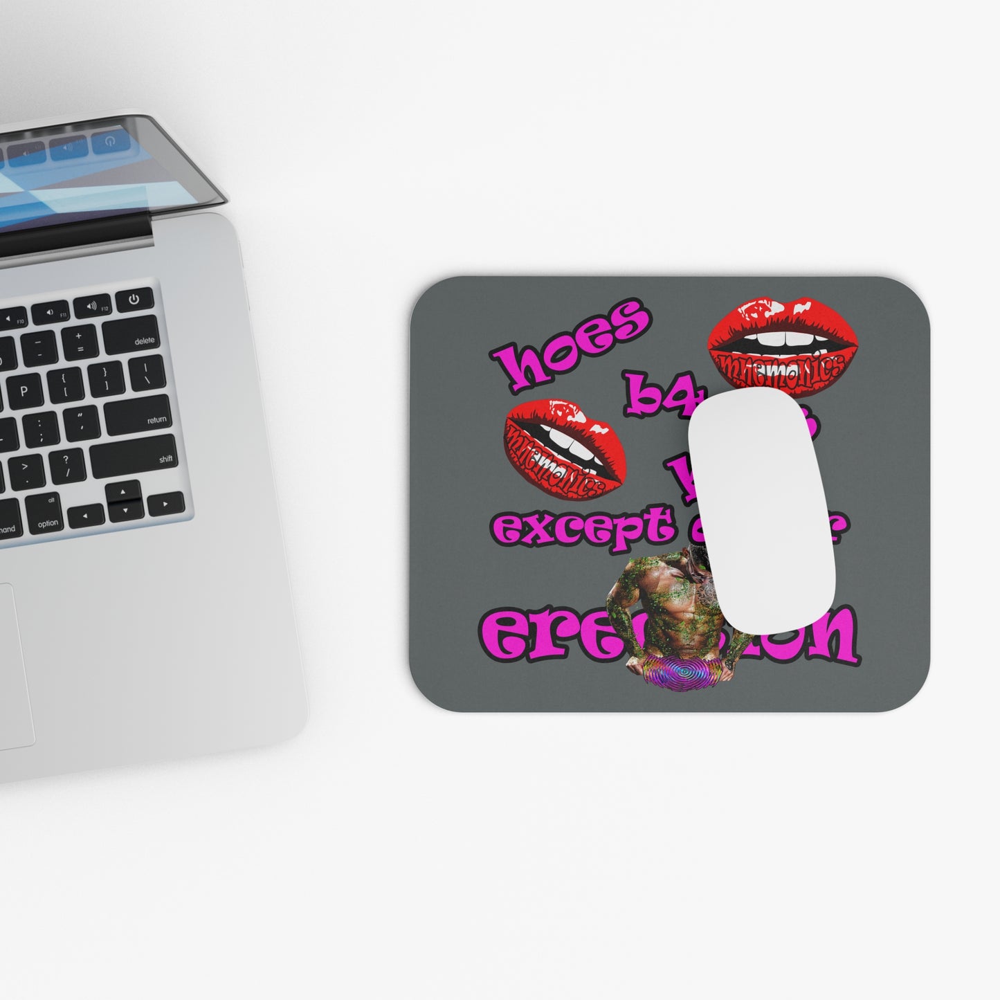 hoes b4 bros - Mouse Pad (Rectangle) (dark grey)