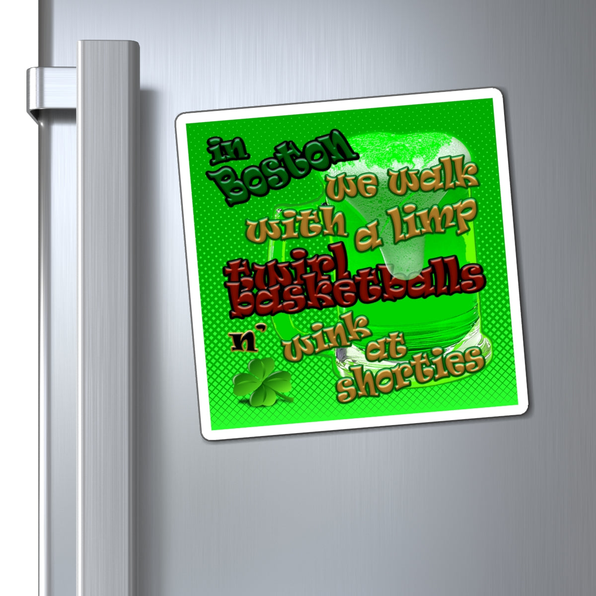 celtics logo - Magnets - (logo green)