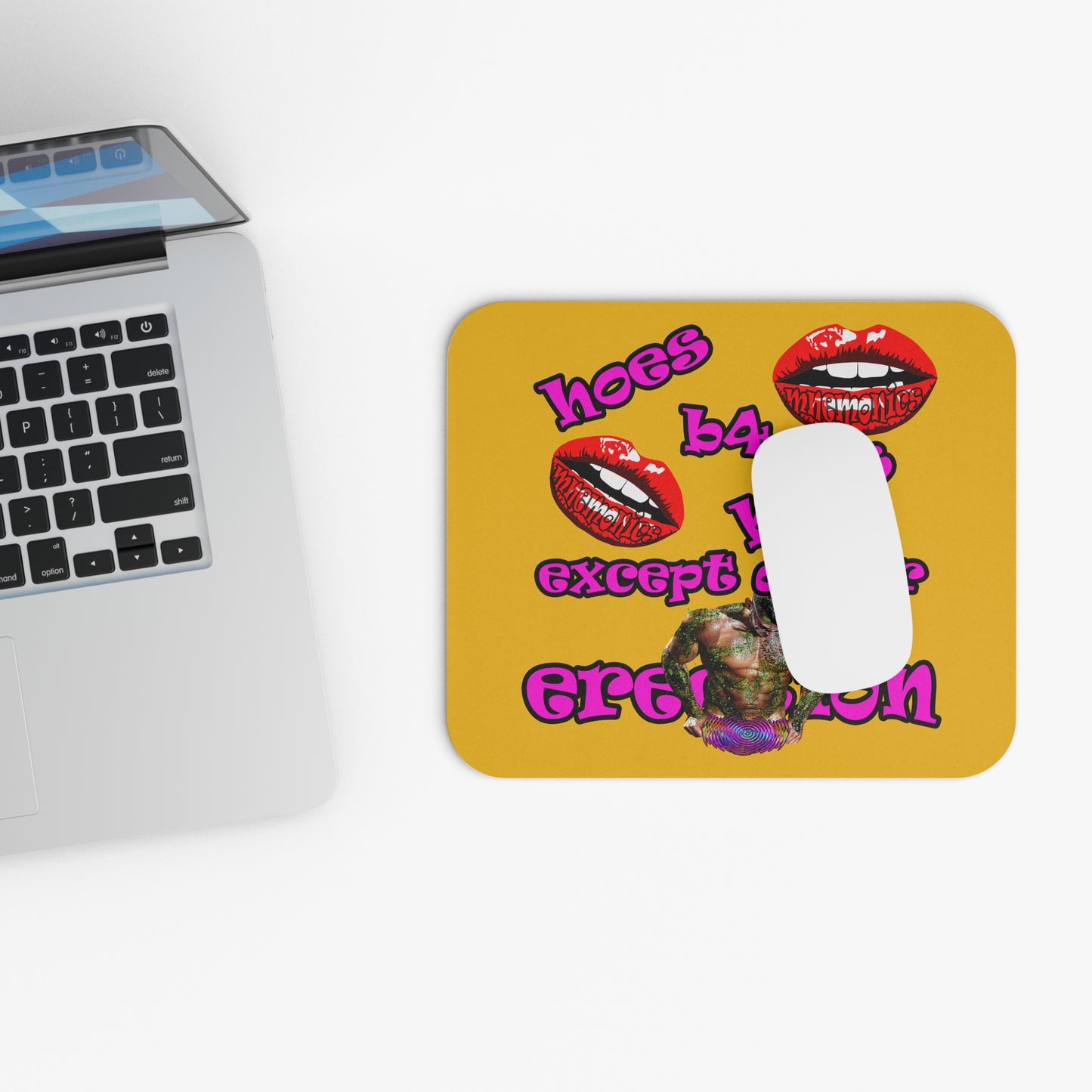 hoes b4 bros - Mouse Pad (Rectangle) (yellow)