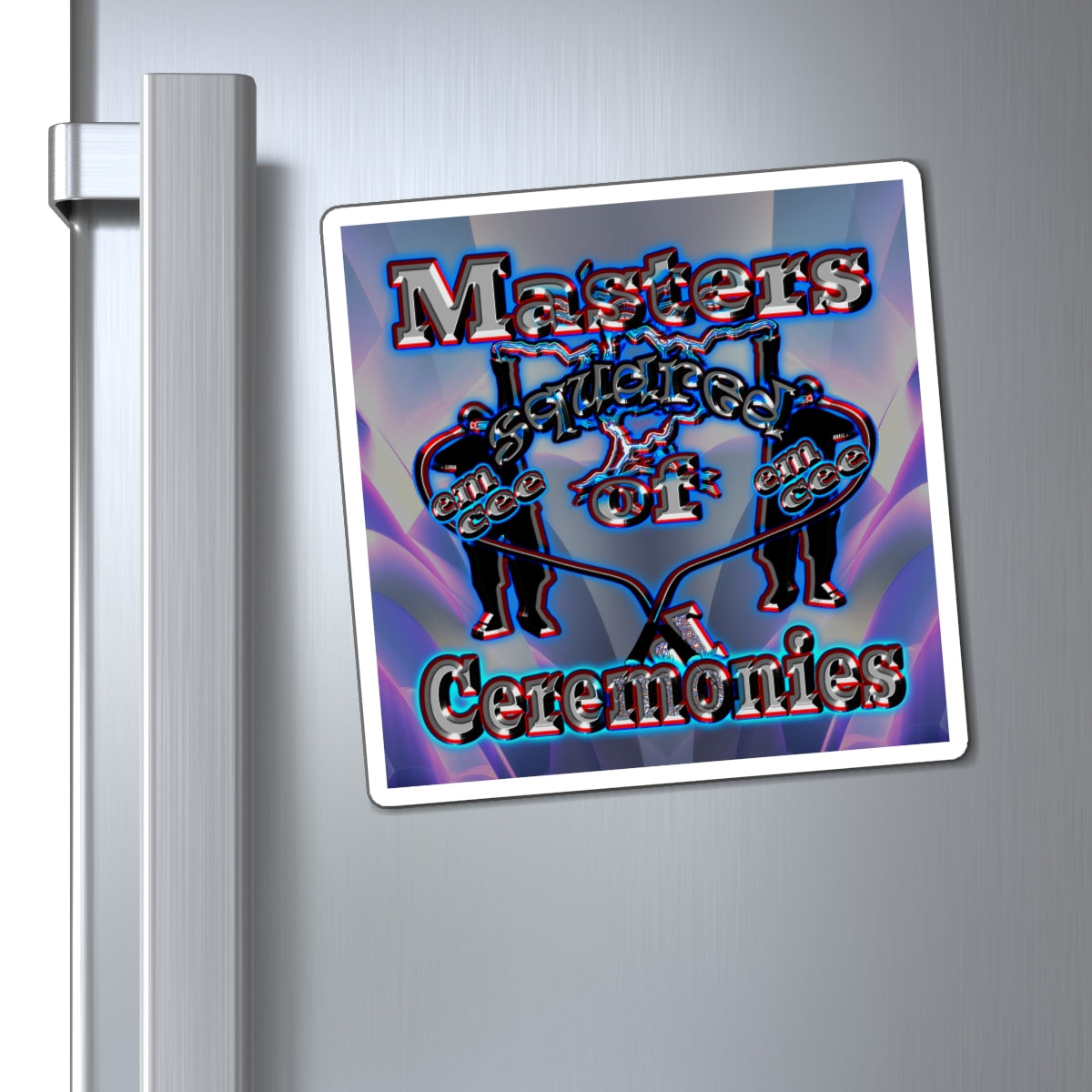 em cee squared - Magnets - (grey-pink wave)