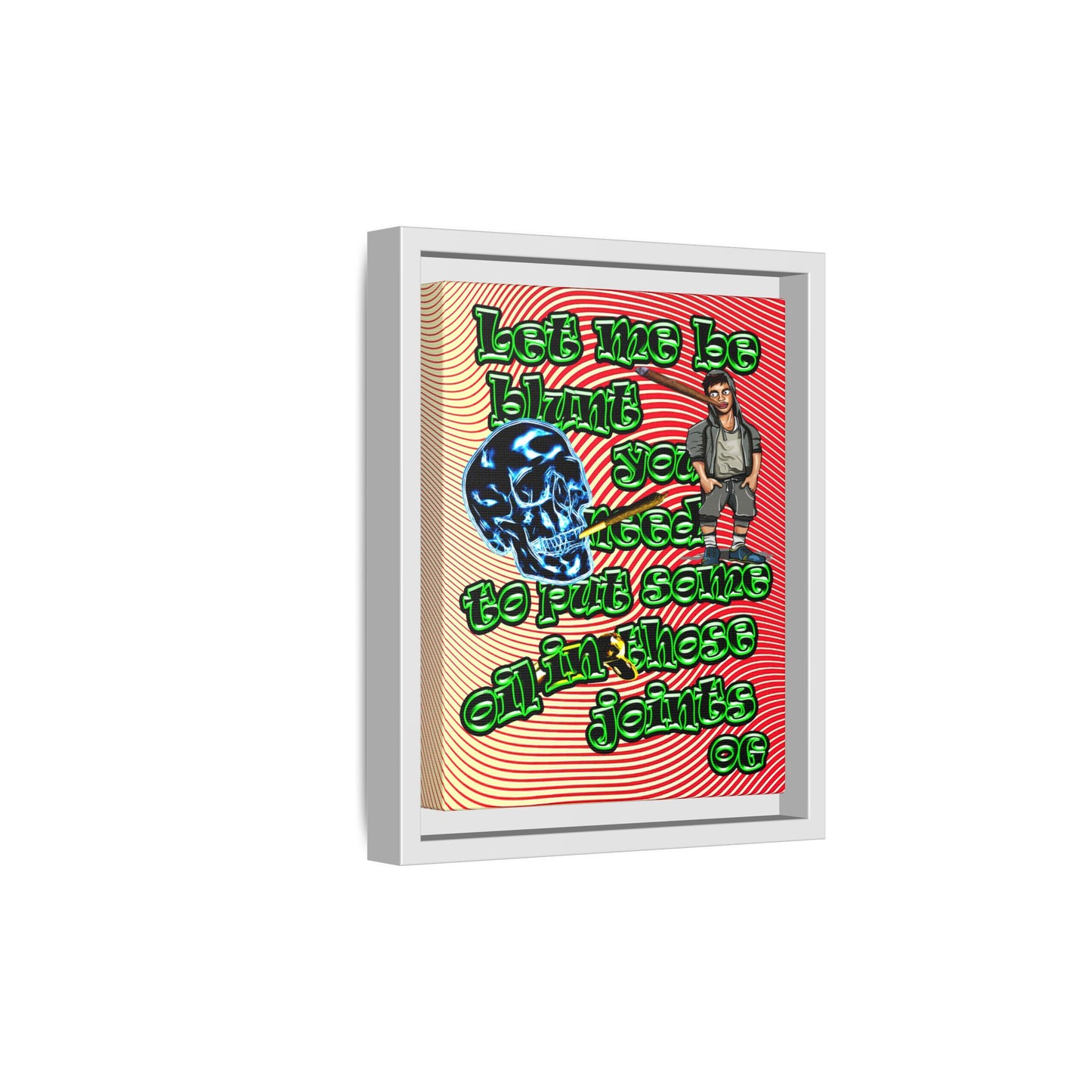 og - framed canvas art (yellow-orange wave)
