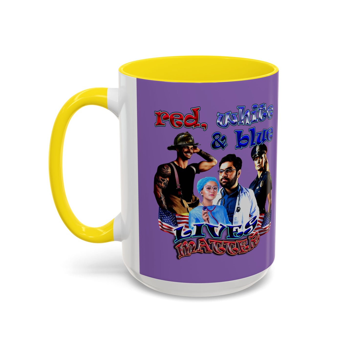 rw&b lives matter - Accent Mug (light purple)
