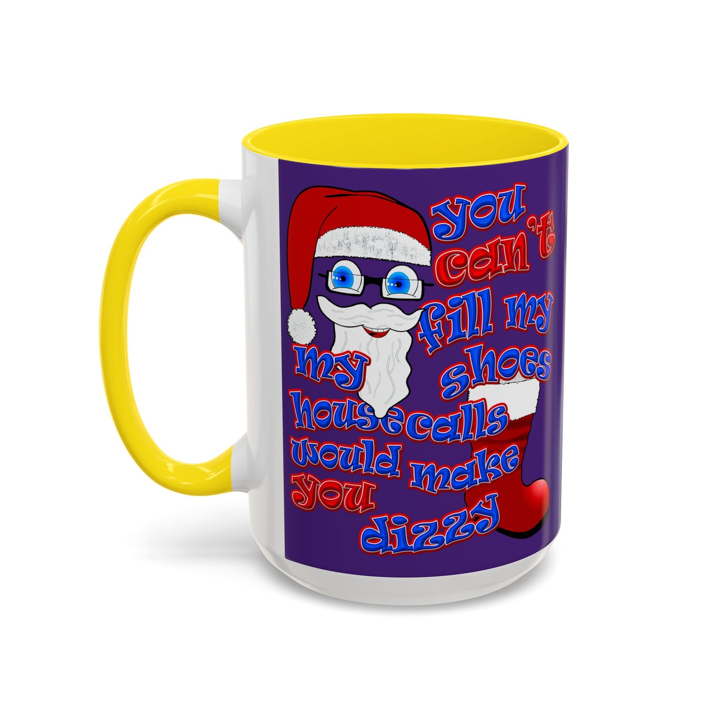 santa's shoes - Accent Mug (purple)