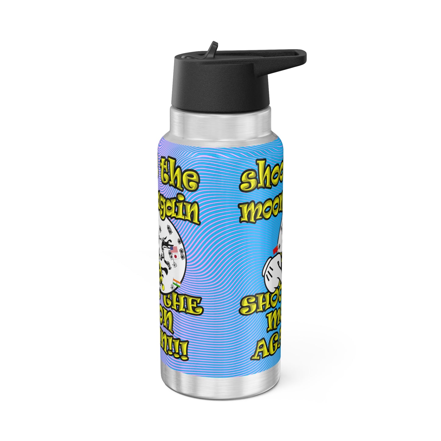 shoot the moon again - Gator Tumbler, 32oz (light blue-purple wave)