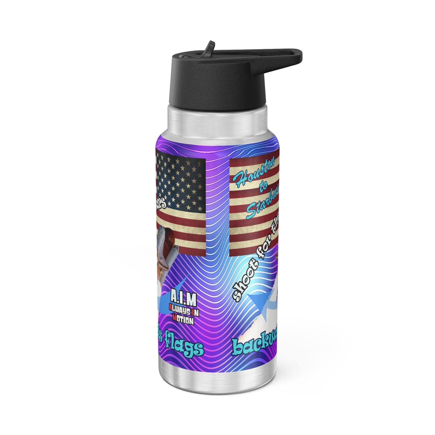 shoot for the stars - Gator Tumbler, 32oz (purple wave)