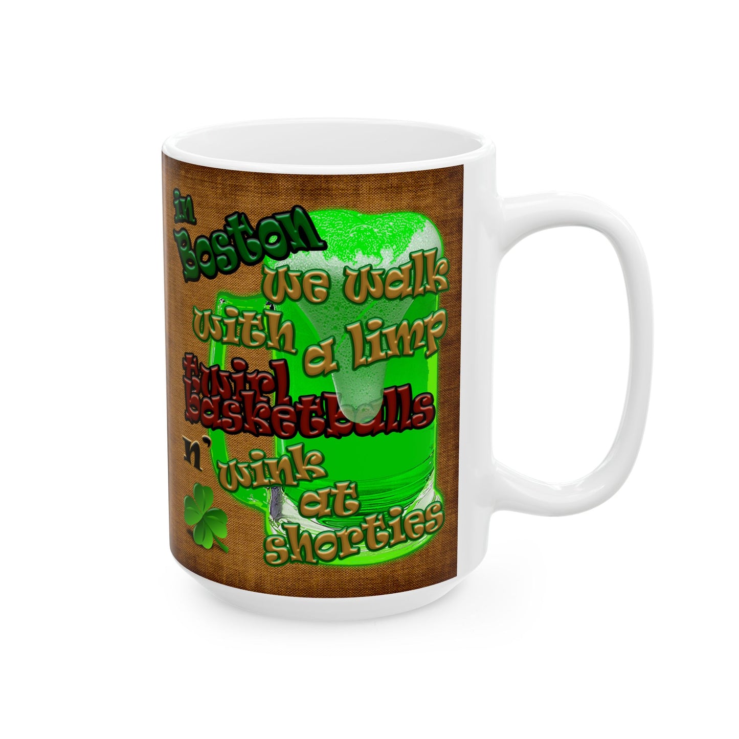 celtics logo - White Mug (brown papyrus)