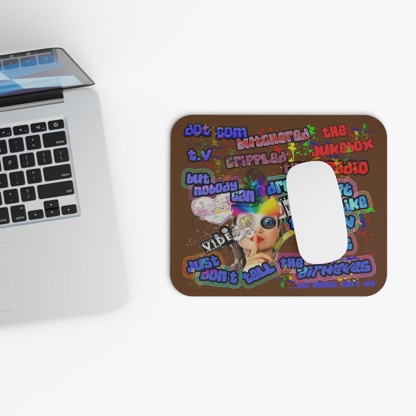 drop the beat - Mouse Pad (Rectangle) (brown)