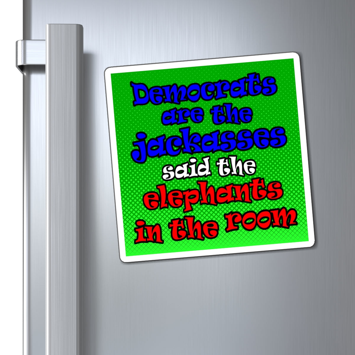 donkeys and elephants - Magnets - (logo green)