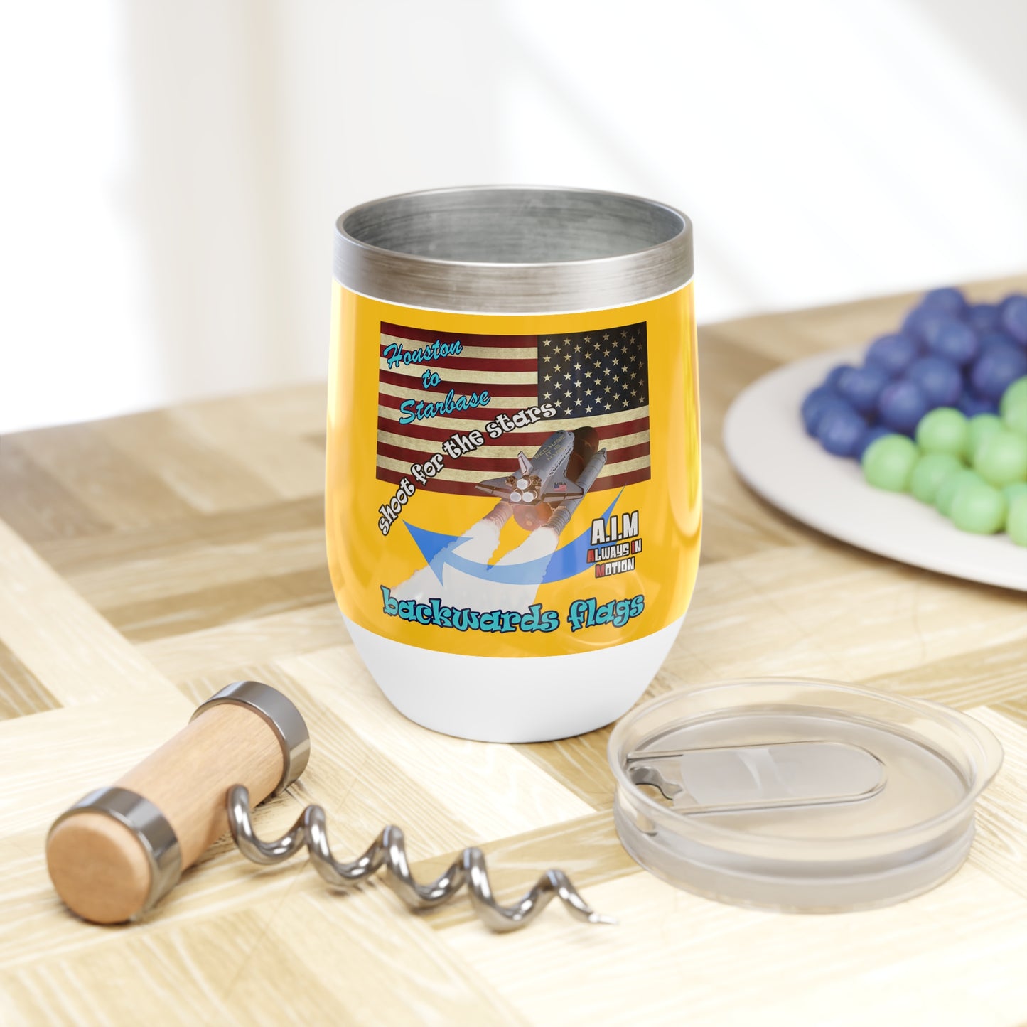 shoot for the stars - Chill Wine Tumbler (yellow)