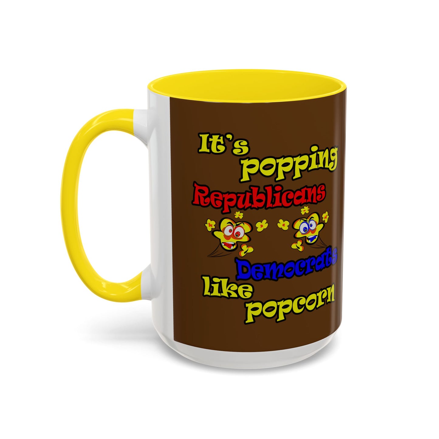 popping like popcorn - Accent Mug (brown)