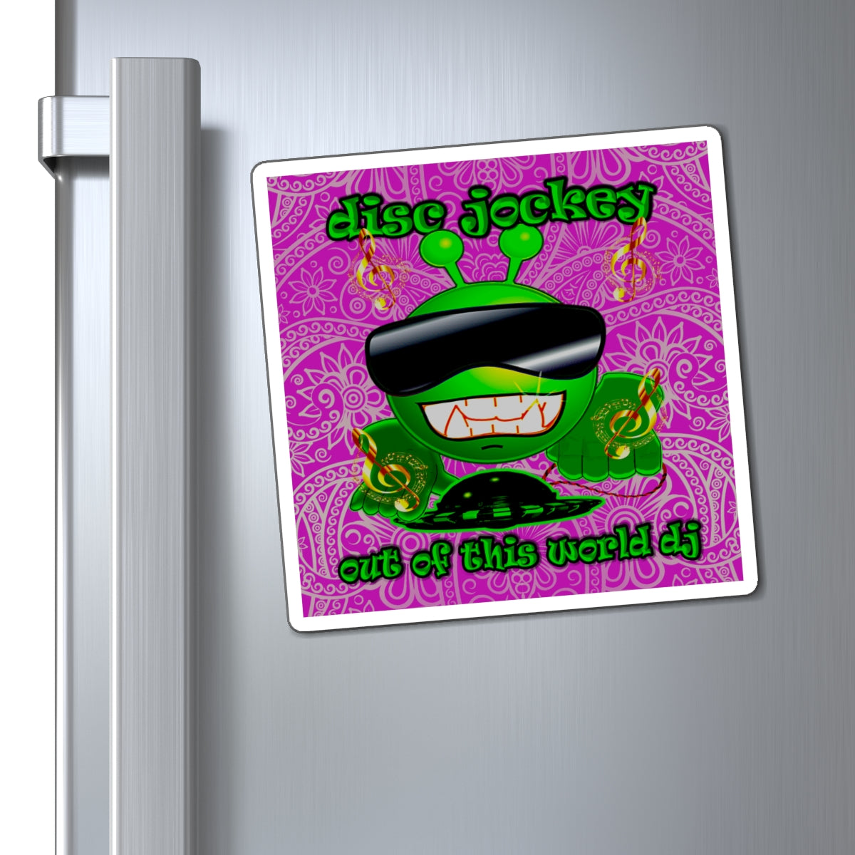 disc jockey - Magnets - (pink swirl)